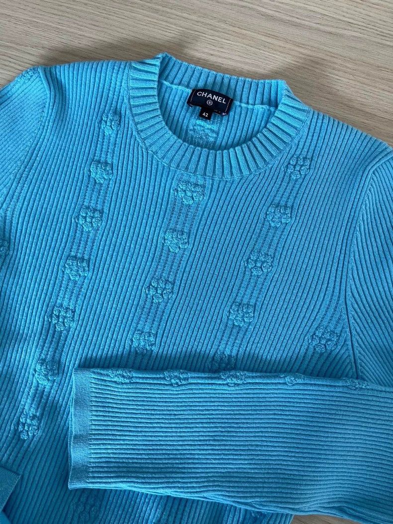 Chanel Chanel 25c blue belt sweater Size M / US 6-8 / IT 42-44 - 5 Thumbnail