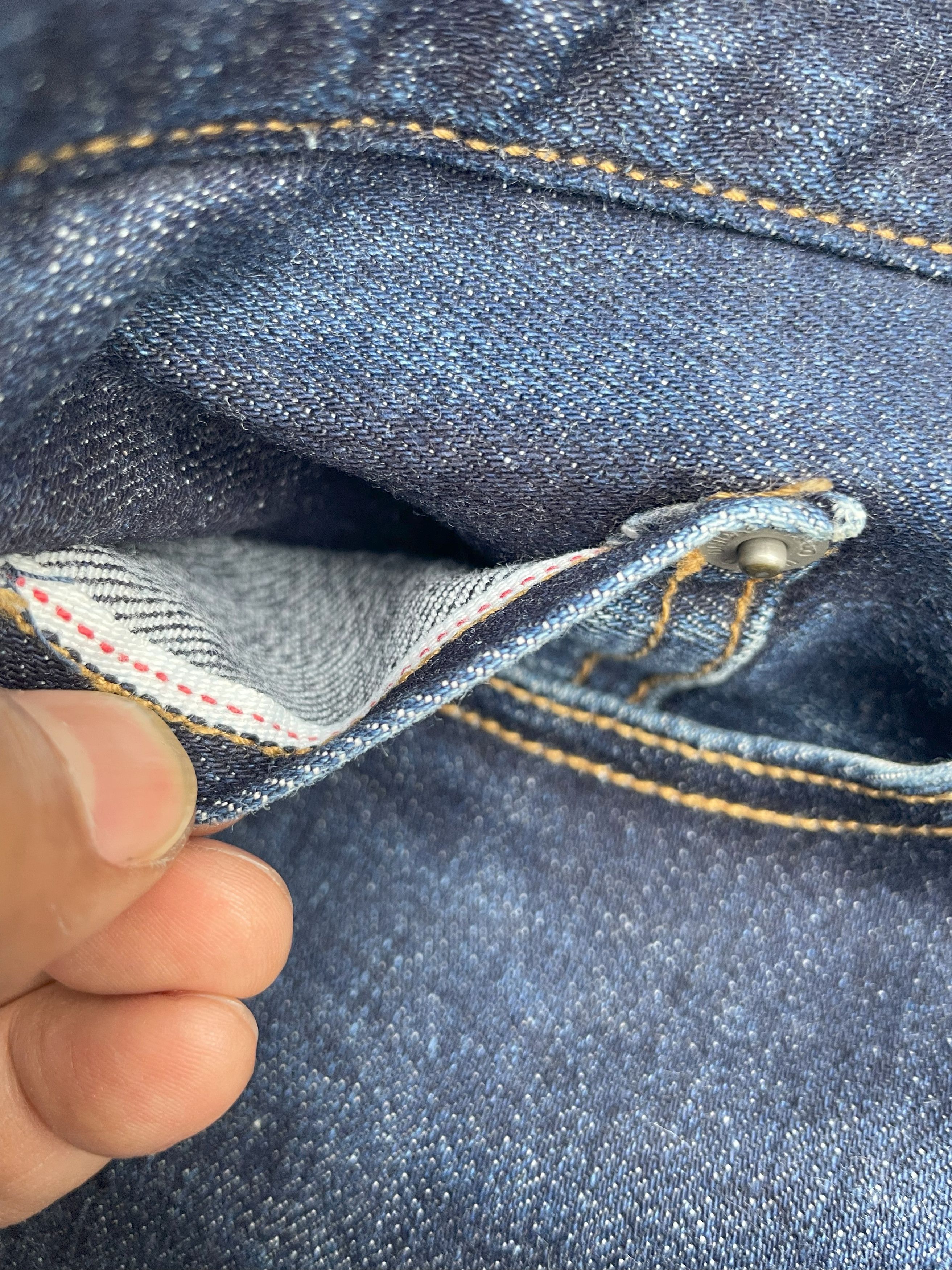 Japanese Brand Uniqlo Redline Selvedge Denim Size US 37 - 7 Thumbnail