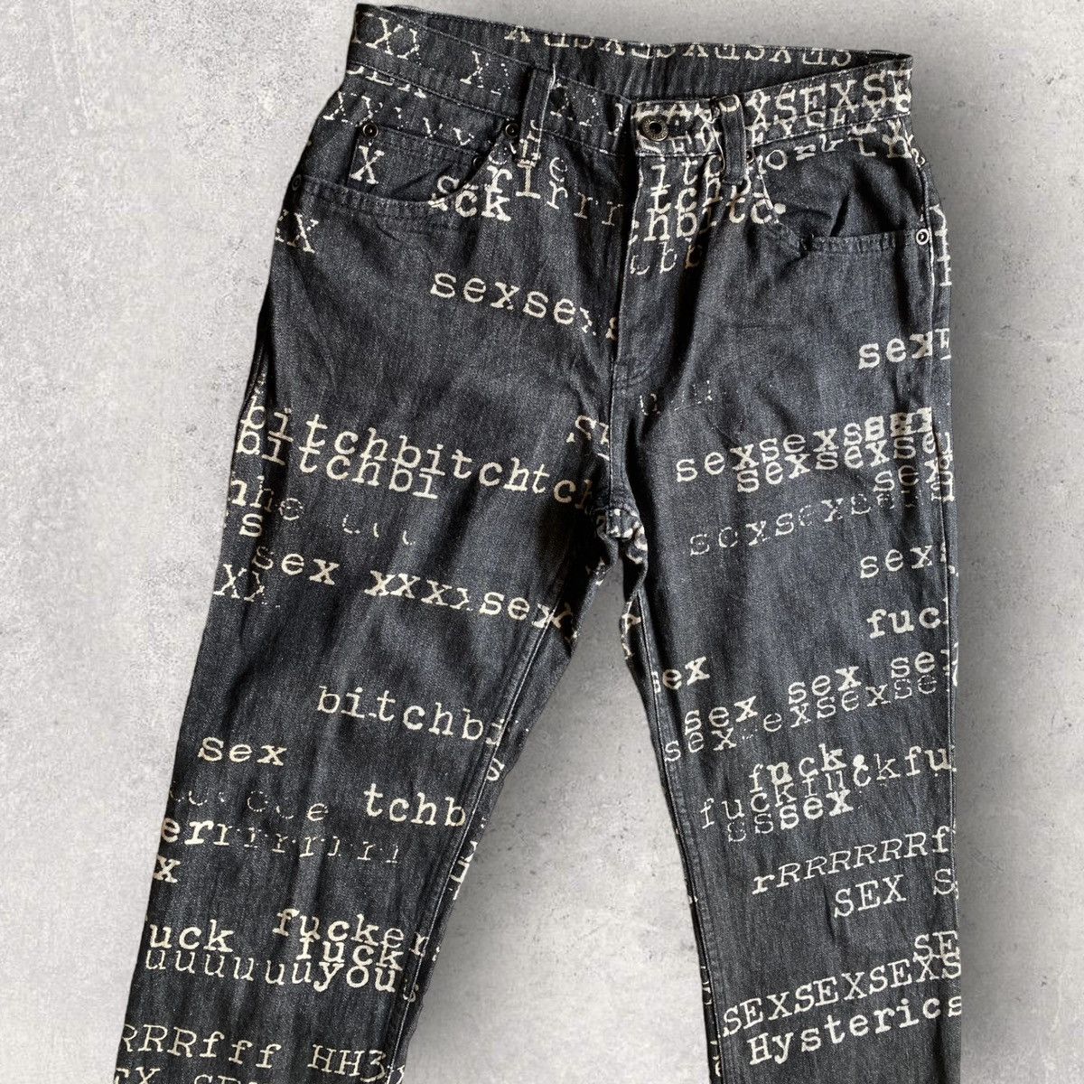 image of Hysteric Glamour Sex Jeans in Black, Men's (Size 28)