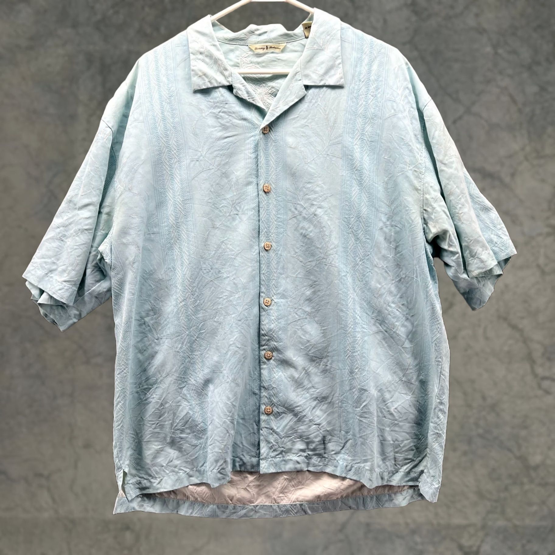 Tommy Bahama Tommy Bahama Shirt Men XL Blue Button-Down Silk Stripe Embroidery Tropic Camp Casual Formal Workwear Size US XL / EU 56 / 4 - 1 Thumbnail