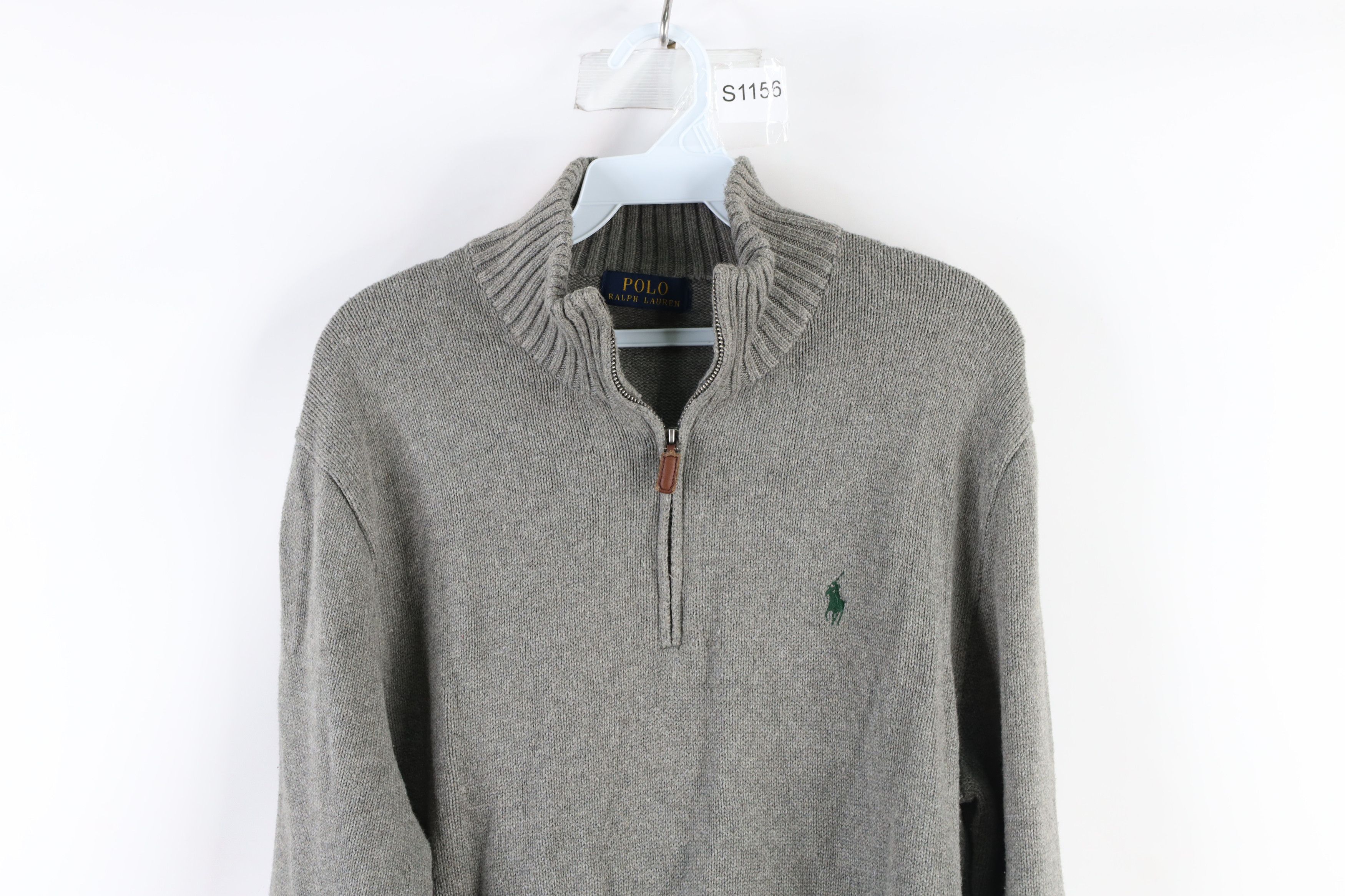 Polo Ralph Lauren Vintage Ralph Lauren Knit Half Zip Pullover Sweater Gray Size US S / EU 44-46 / 1 - 2 Thumbnail