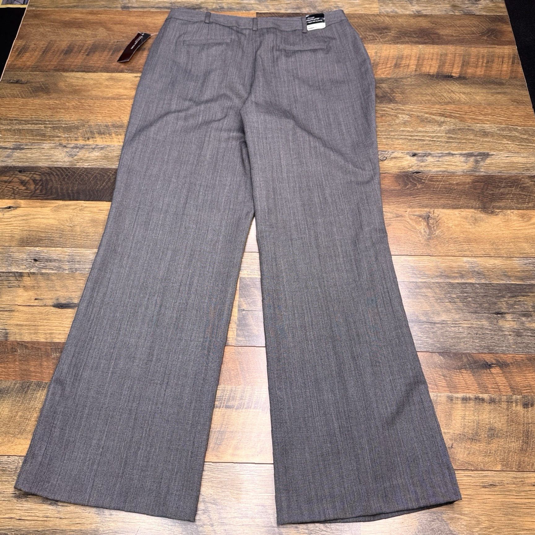 Jones New York Jones New York Modern Fit Pants Women 14 Gray Easy Care Stretch Dress Pants Regular Inseam 32 Flared Leg Size 36" / US 14 / IT 50 - 2 Thumbnail