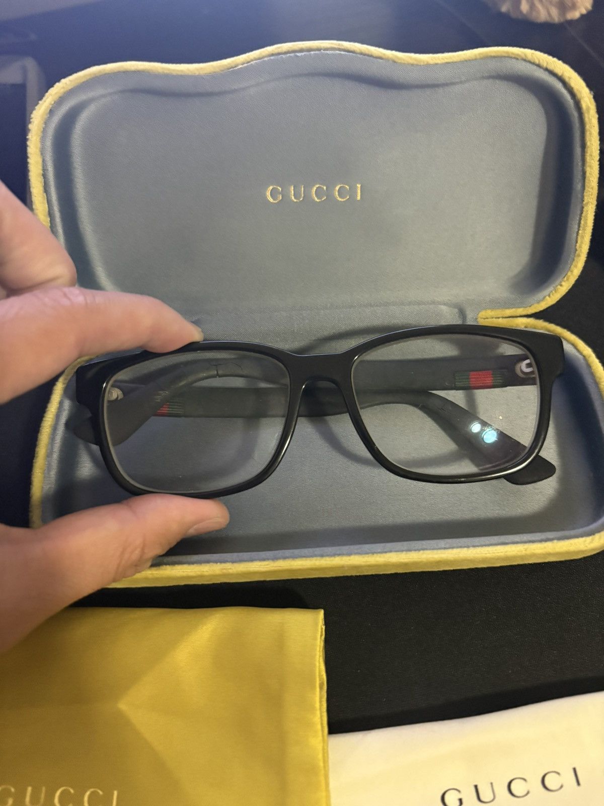 Gucci Gucci Classic Red/Green Prescription Eye Wear Size ONE SIZE - 3 Thumbnail