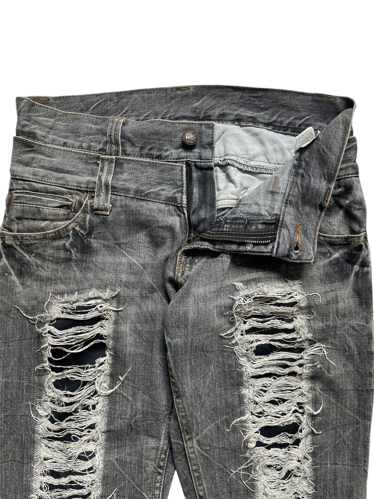 If Six Was Nine Vintage Japanese Brand Double Waist Distressed Style Jeans Size US 33 - 4 Thumbnail