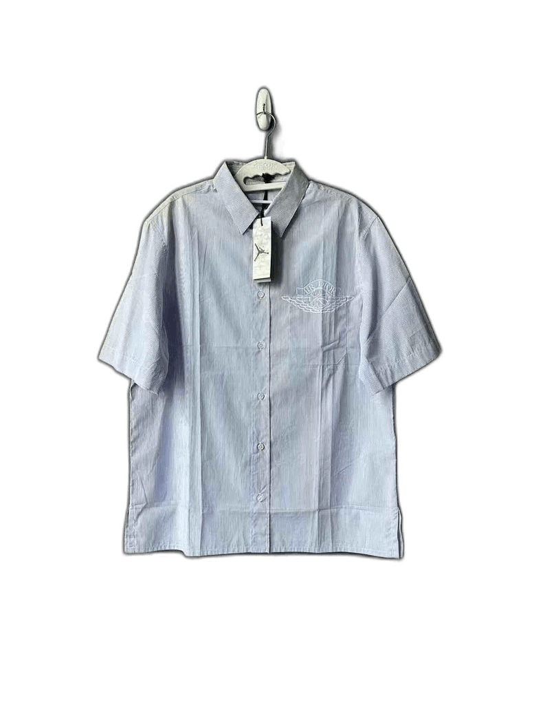 Dior Dior x Air Jordan Blue Striped Short Sleeve Shirt Size US L / EU 52-54 / 3 - 1 Thumbnail