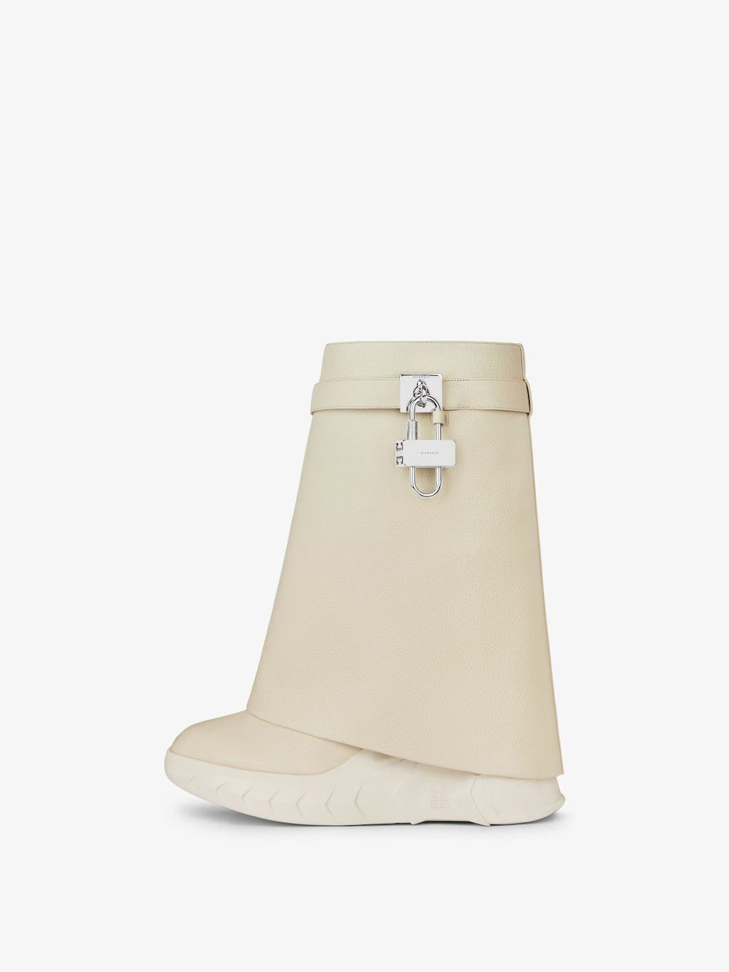 Givenchy o1w1db10325 Shark Lock Ankle Biker Boots in Beige Size US 6 / IT 36 - 2 Thumbnail