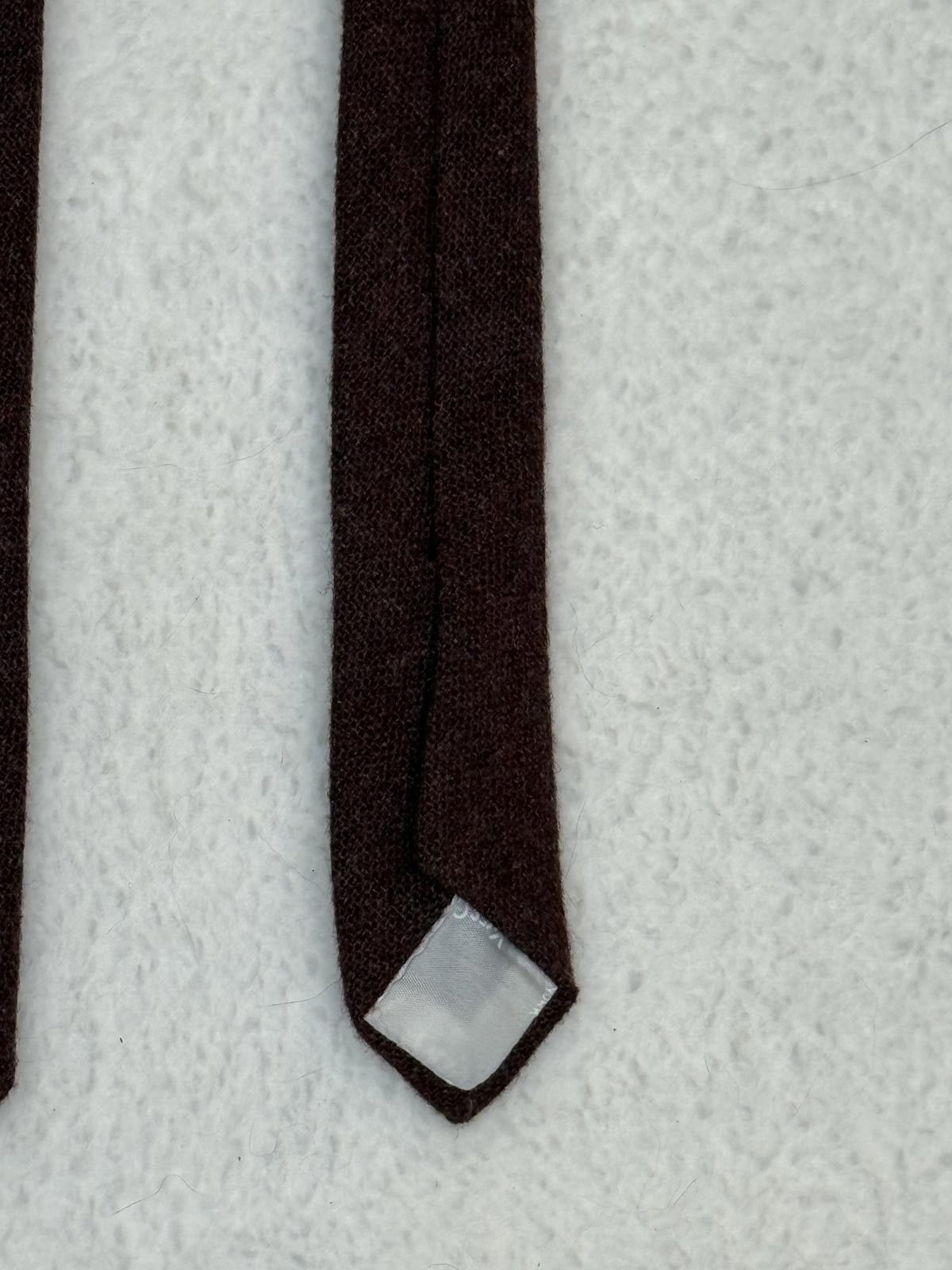 Yves Saint Laurent Yves Saint Laurent Classic Men's Wool Tie Burgundy Bliss Size ONE SIZE - 5 Thumbnail