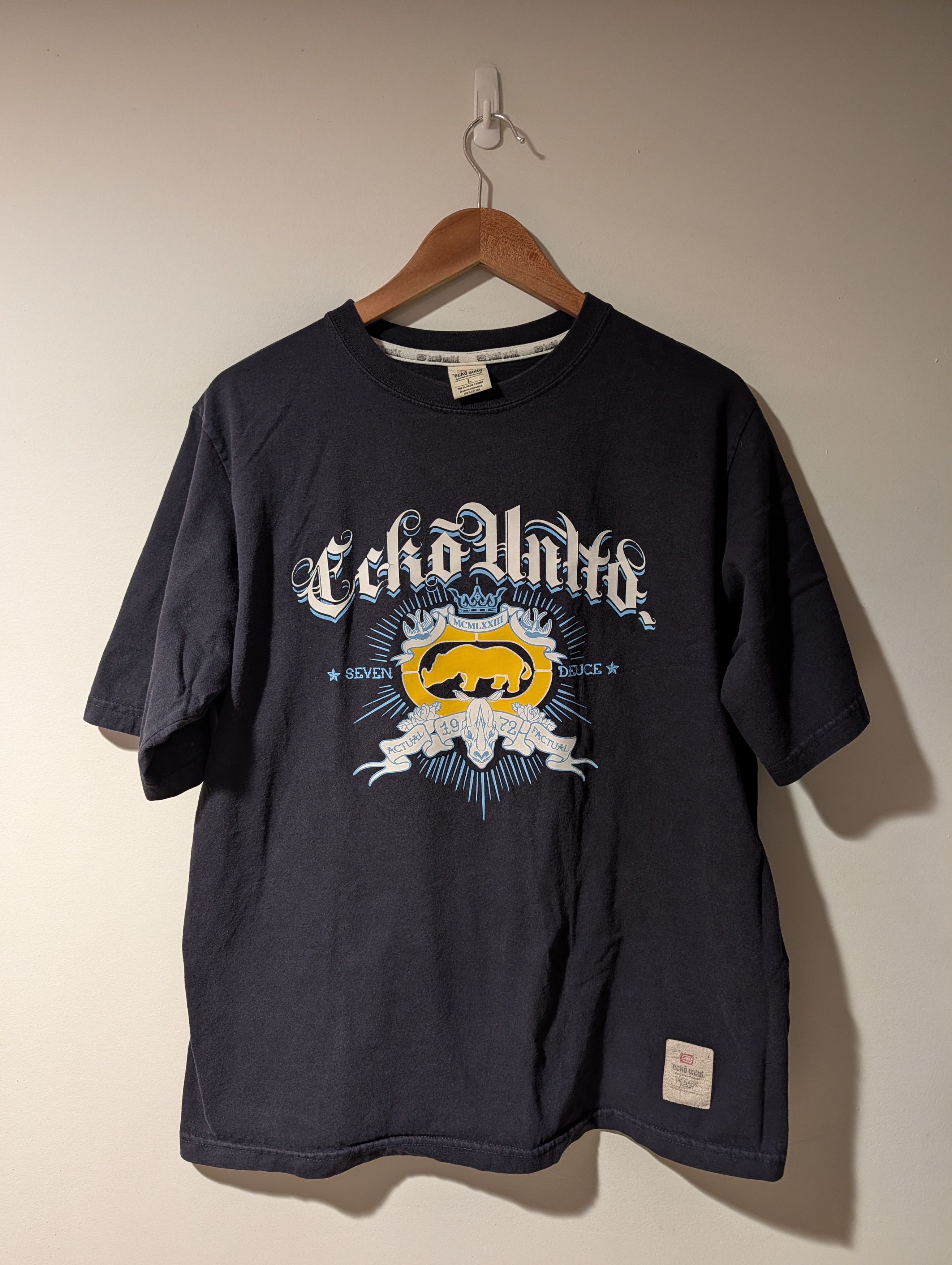 Ecko Unltd. Vintage Y2K Ecko Unlimited Logo Blue Large T-Shirt Size US L / EU 52-54 / 3 - 1 Thumbnail