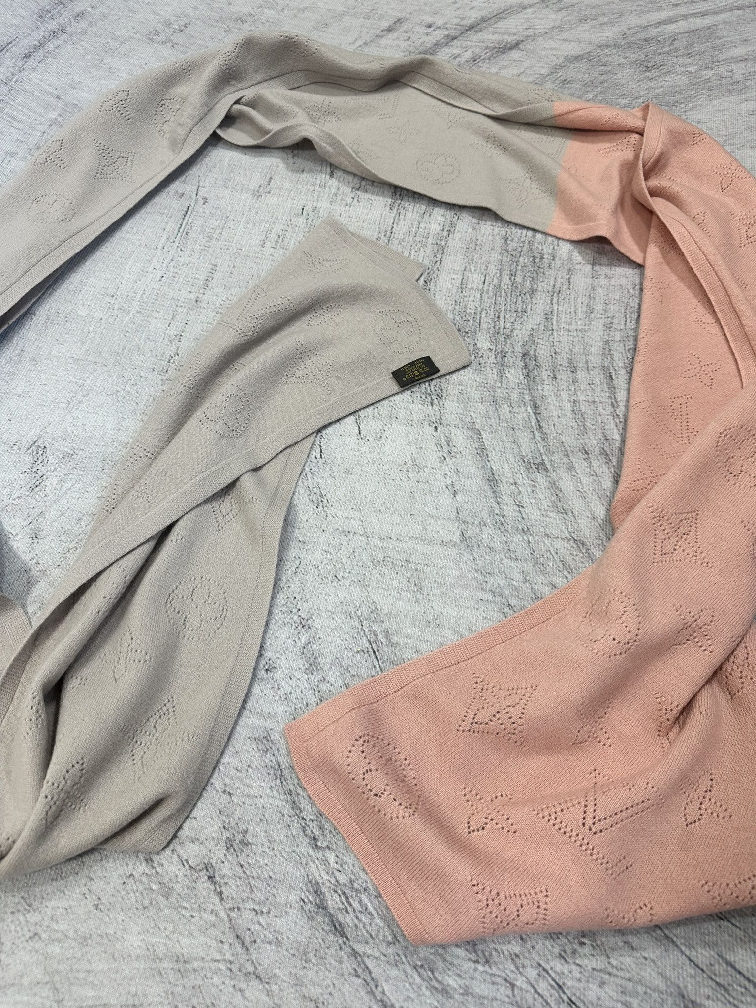 Louis Vuitton Long Scarf LV Logomania Monogram Wool