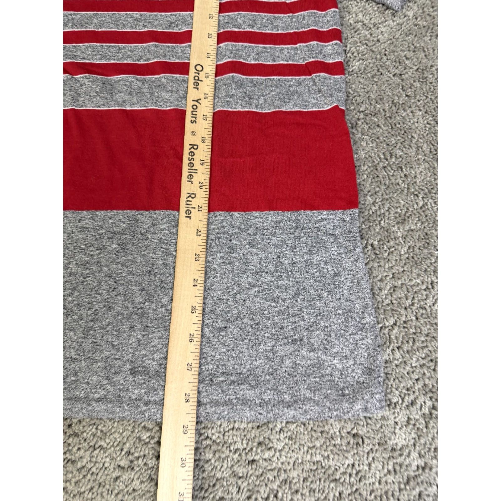 Ecko Unltd. Ecko Unltd. Shirt Mens L Gray Red Striped Logo Graphic Tee Top Cotton Crewneck Size US L / EU 52-54 / 3 - 6 Thumbnail