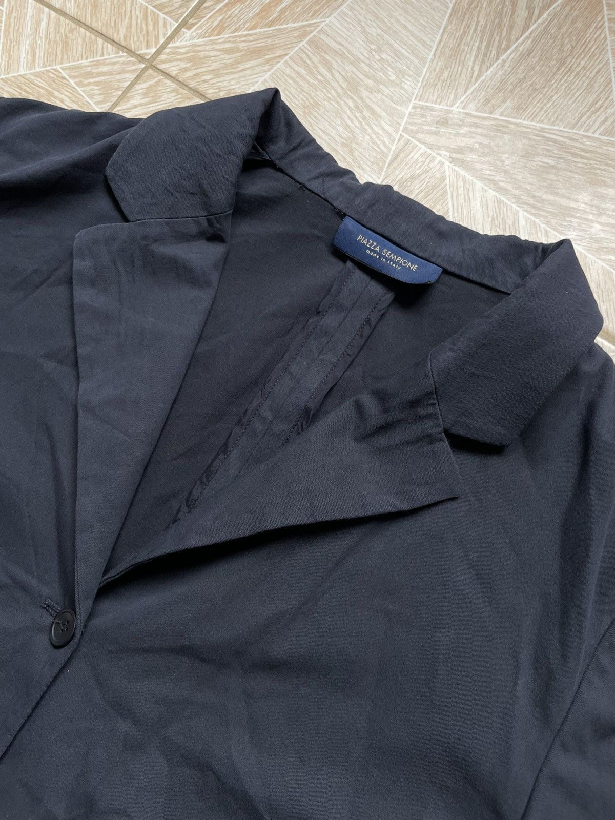 Designer Luxury Piazza Sempione Stretch Blazer 50 Navy Pure New Wool Size US M / EU 48-50 / 2 - 2 Thumbnail