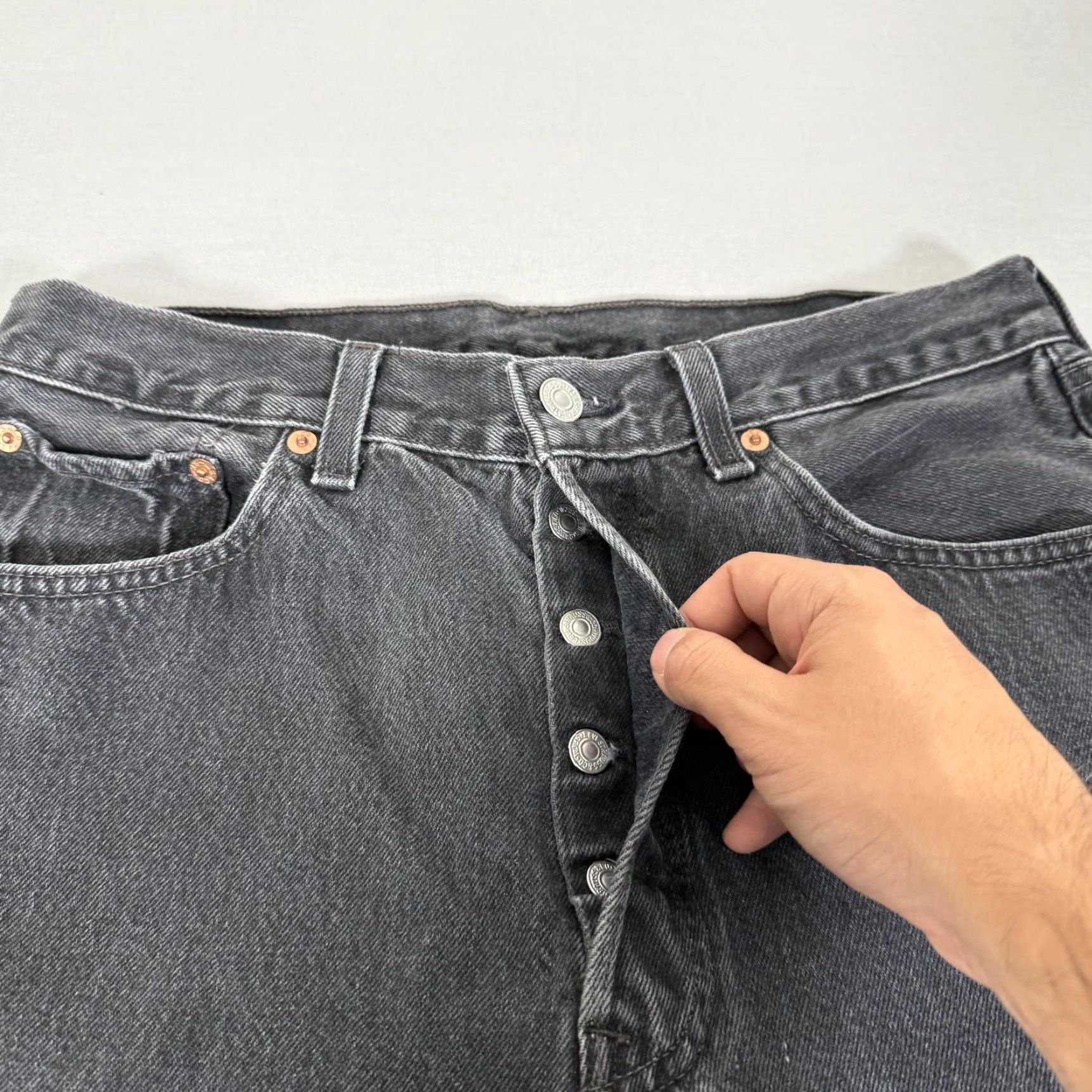 Levi's Vintage Levi's Jeans Men 32x34 Black 501 Straight Fit Denim Pants Western Cowboy Brand Levi's 501 Series Jeans 501 straight Size US 32 / EU 48 - 5 Thumbnail