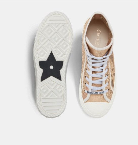 Dior o1w1db10924 Walk'n High-Top Sneaker in White & Beige Size US 10 / IT 40 - 5 Thumbnail