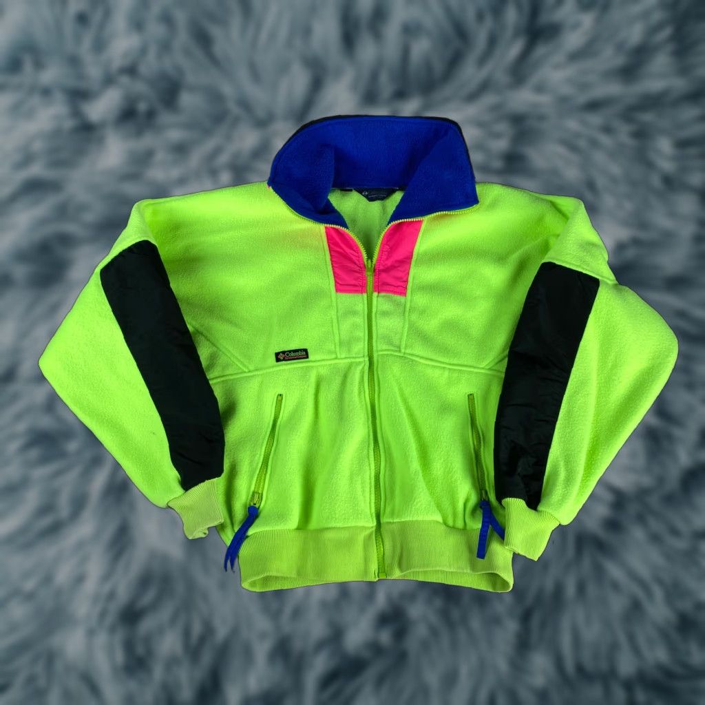 Vintage VINTAGE Columbia Sportswear Wizbang Fleece Jacket Mens M Volt Neon Pink 90s Pink Mens M Size US M / EU 48-50 / 2 - 1 Thumbnail