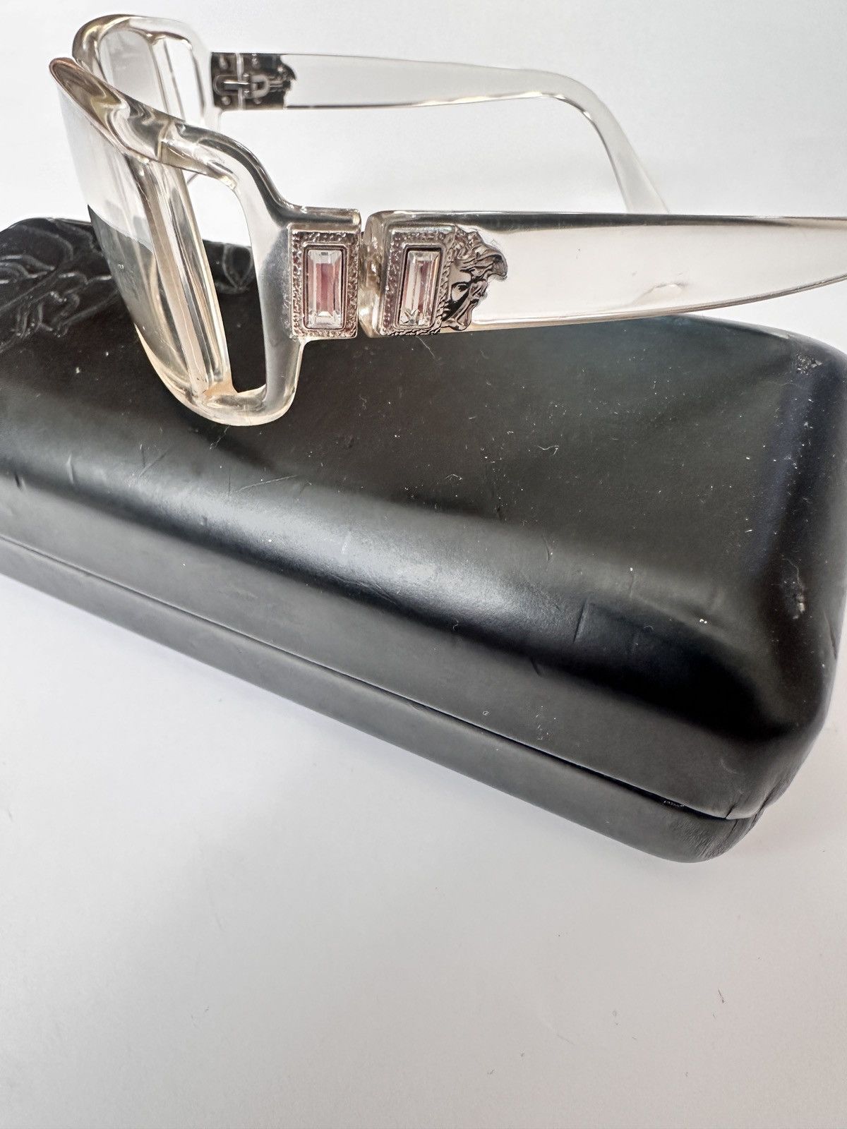 Versace Versace 554-H Rimless Clear Sunglasses (Vintage Y2K Medusa) Size ONE SIZE - 9 Thumbnail