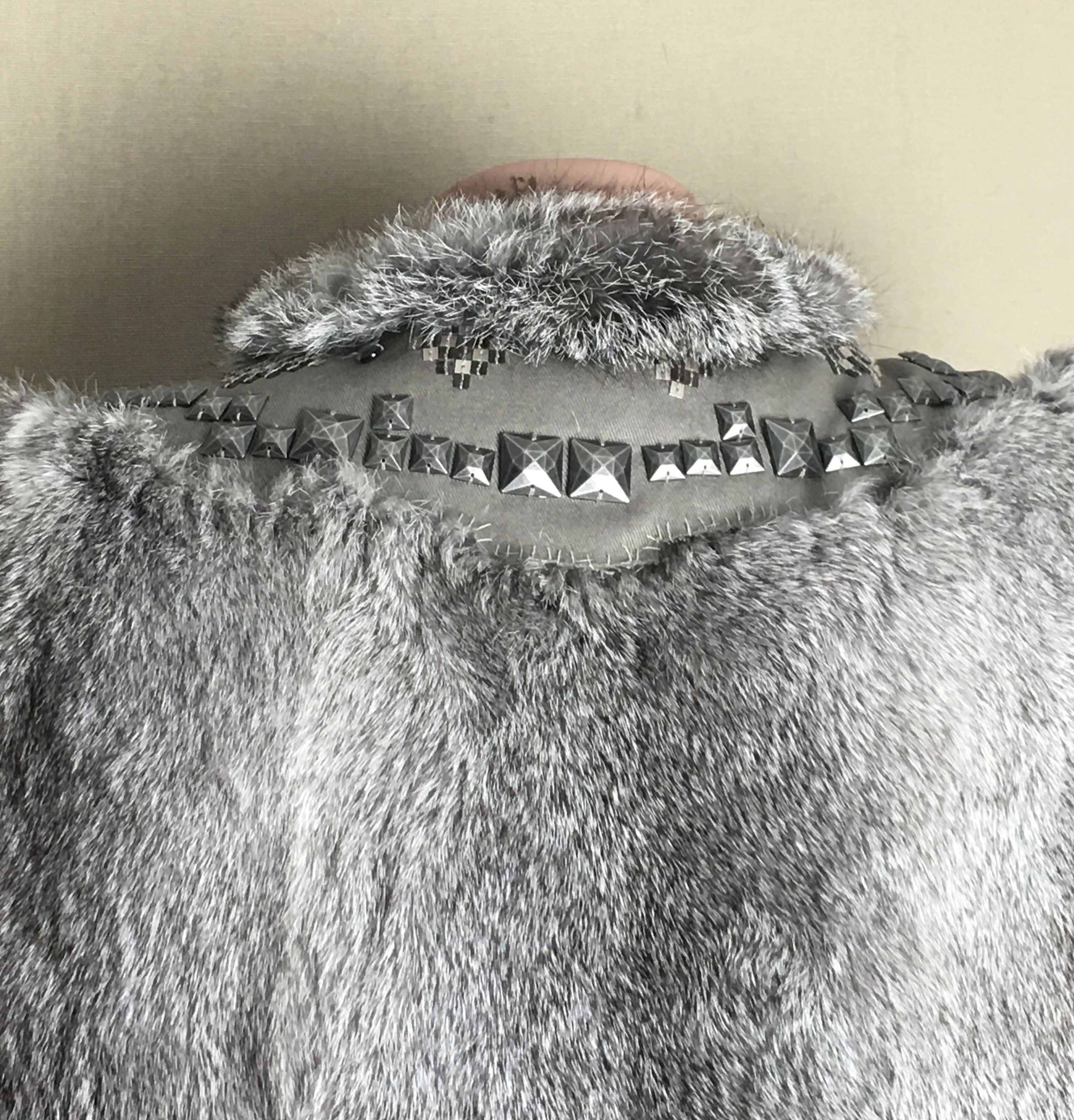 Sandro Sandro Paris Rabbit Fur Vest Jacket Size T2/ M Size M / US 6-8 / IT 42-44 - 7 Thumbnail