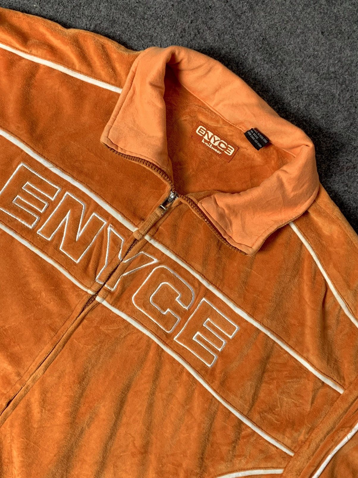 Enyce × Vintage 00’S HIPHOP TRACKTOP / TRACKSUIT JACKET VELOUR ENYCE Size US XL / EU 56 / 4 - 2 Thumbnail