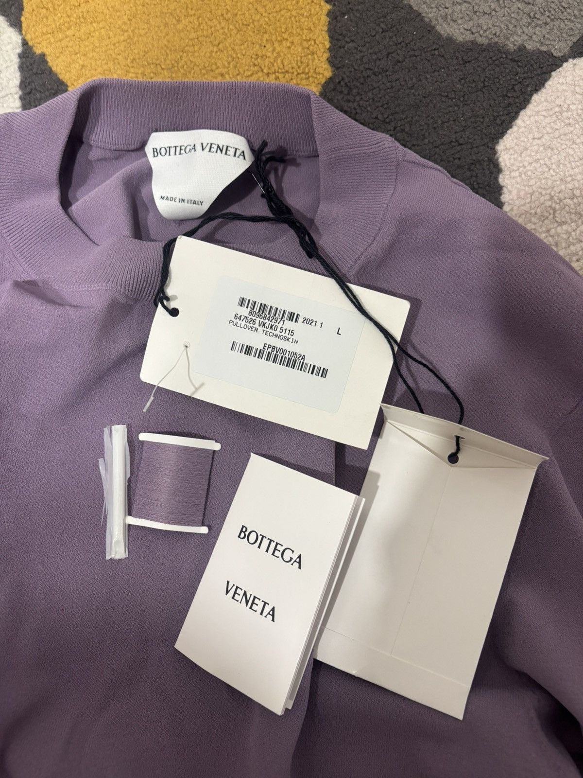 Bottega Veneta Bottega Veneta Tech Knit Pullover L Lilac BNWT Size US L / EU 52-54 / 3 - 4 Thumbnail