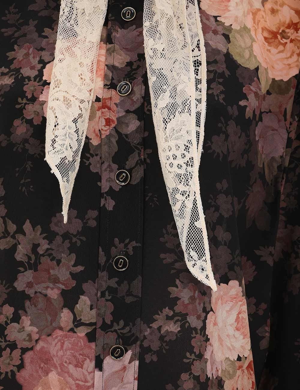 Zimmermann oc11z0925 Illustration Lace Scarf Shirt in Multicolor Size L / US 10 / IT 46 - 6 Thumbnail