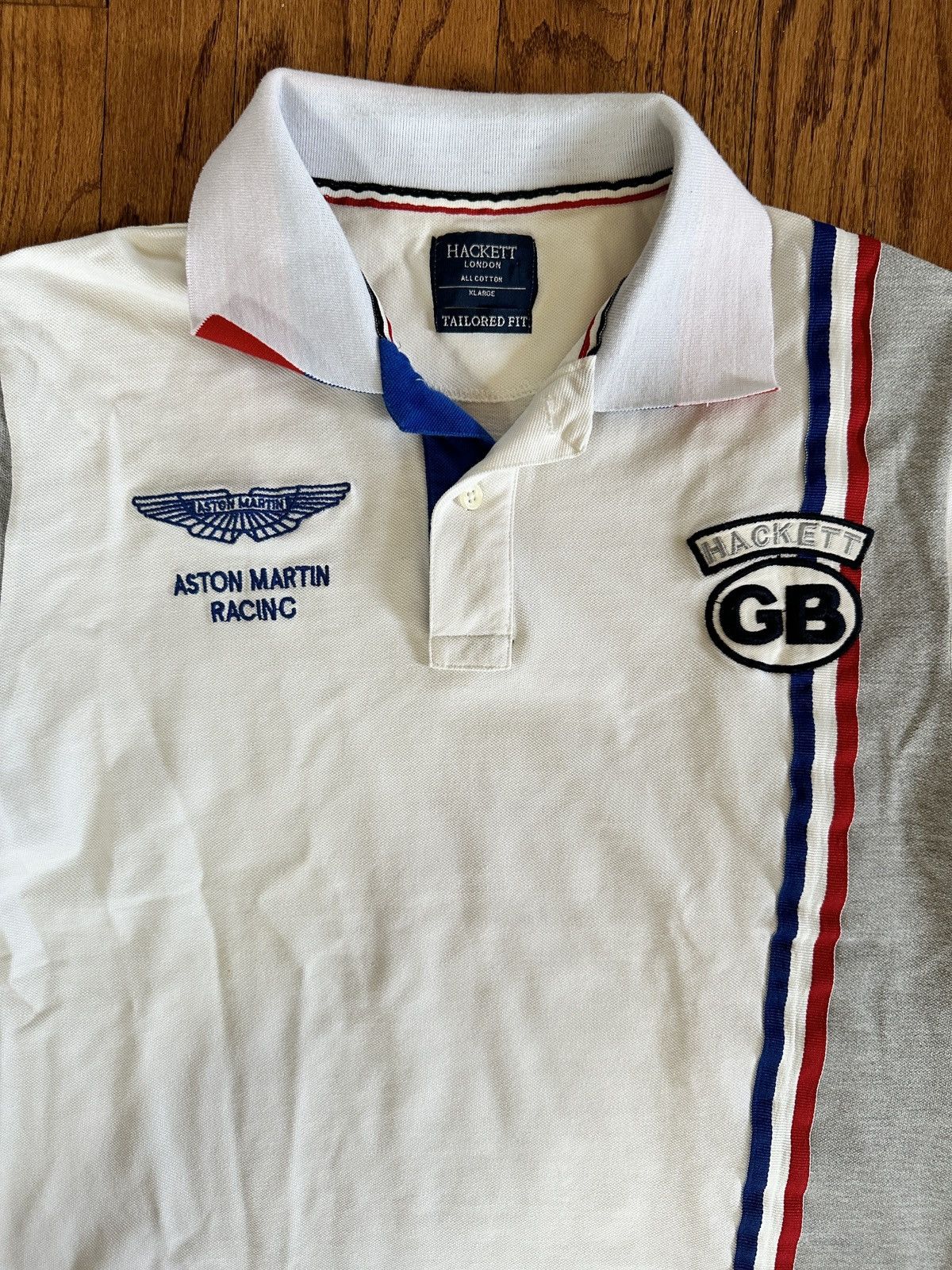 Hackett × Vintage Hackett London Aston Martin Racing Polo Size US XL / EU 56 / 4 - 3 Thumbnail