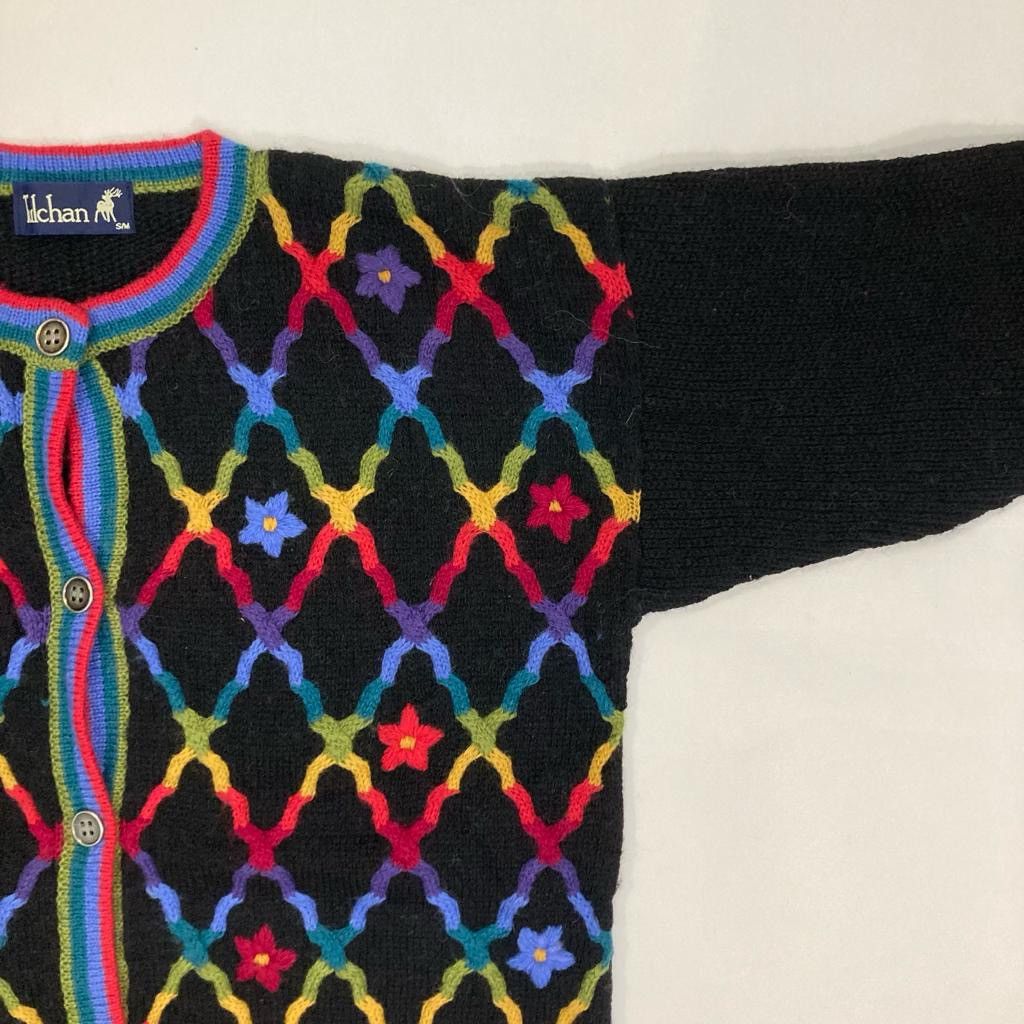 Vintage Vintage Tulchan Multicolour Cardigan Sweater Retro Size US S / EU 44-46 / 1 - 2 Thumbnail