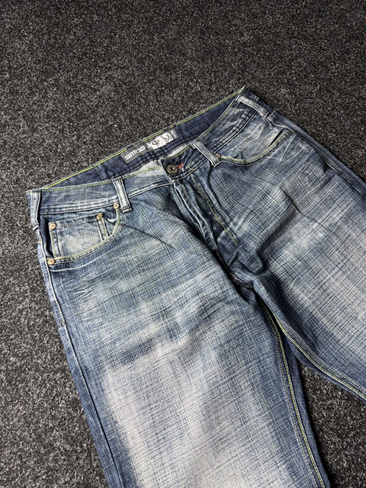 Japanese Brand Vintage Retro Y2K Sk8 Flared Distressed Denim pants Size US 33 - 6 Thumbnail