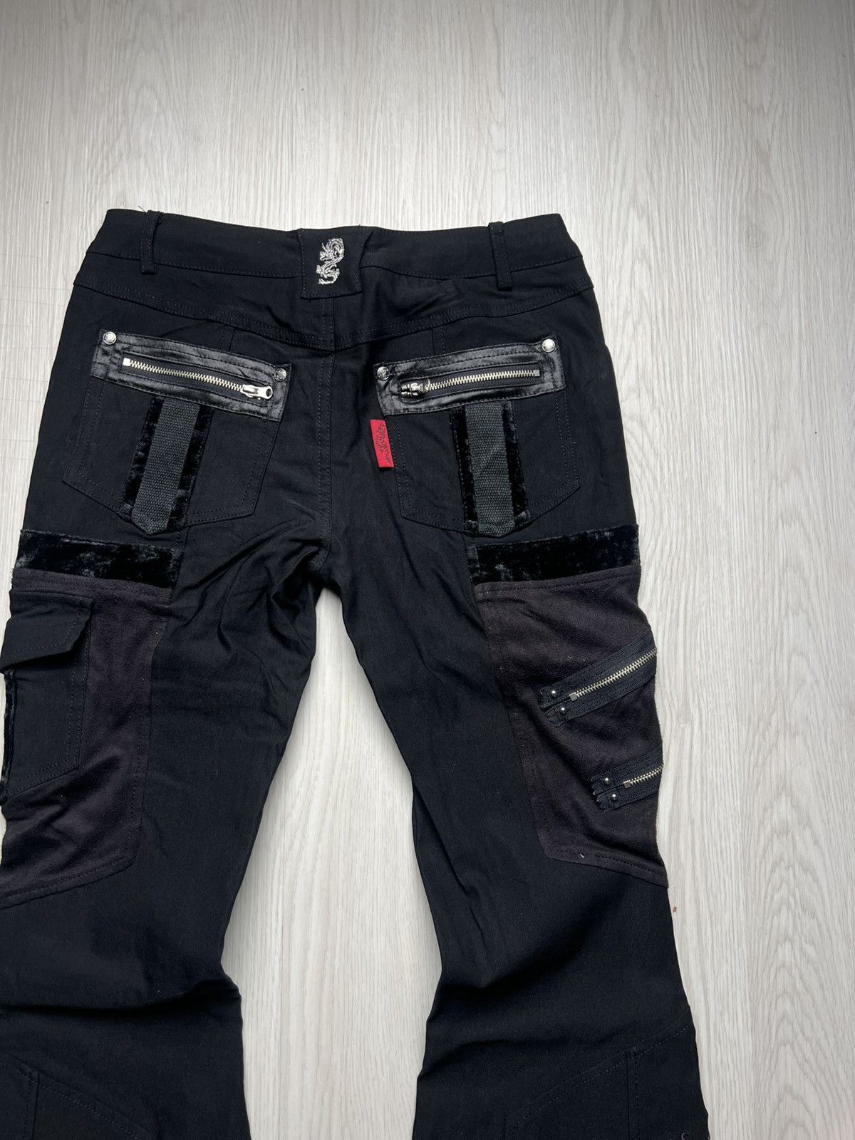 Seditionaries Ozz On Bondage Tribal Embroidered Dragon Flared Pants Size US 28 / EU 44 - 5 Thumbnail