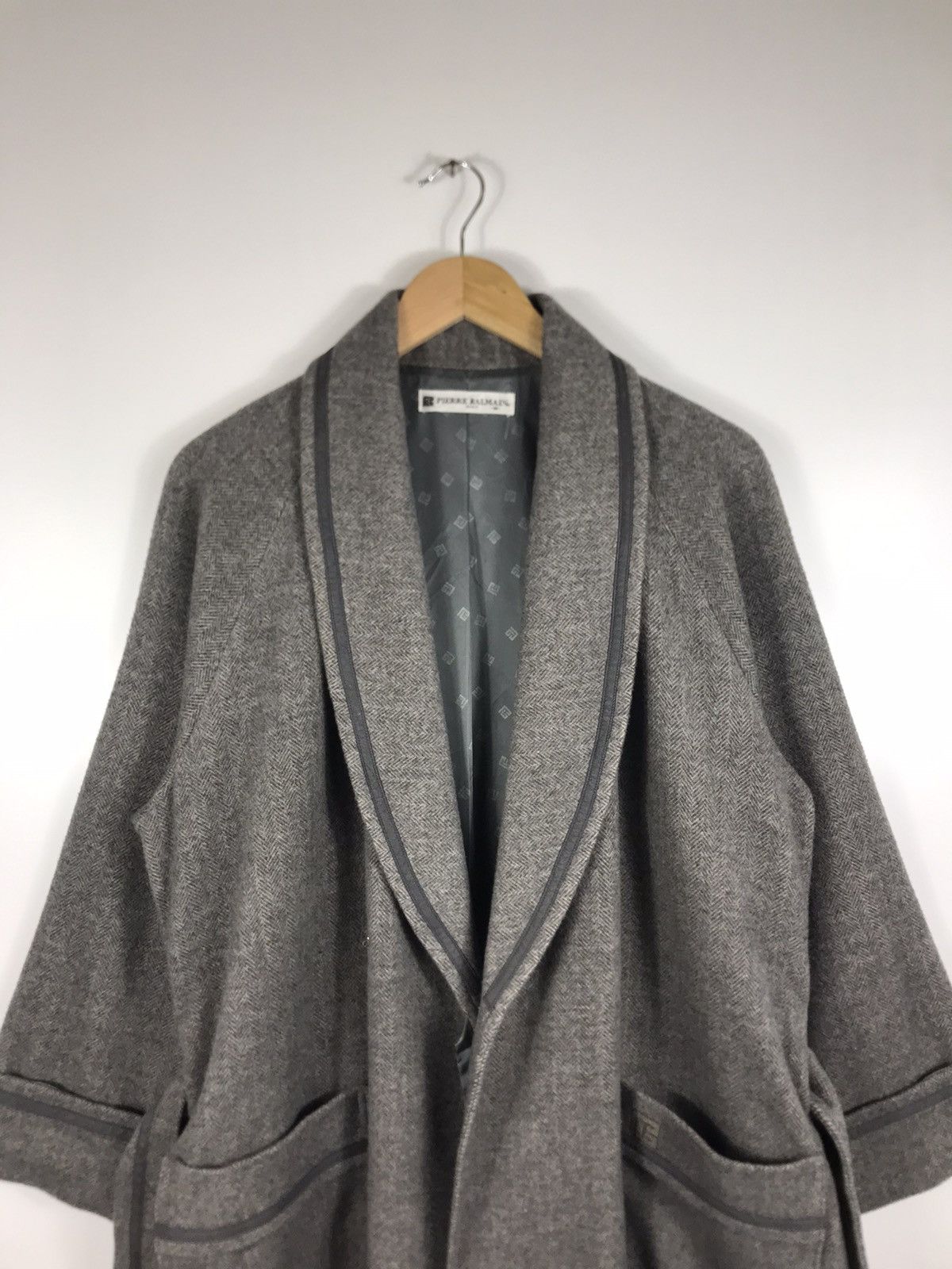 Pierre Balmain ⚡️Vintage Pierre Balmain Herringbone Bathrobe House Coat Size US M / EU 48-50 / 2 - 5 Thumbnail