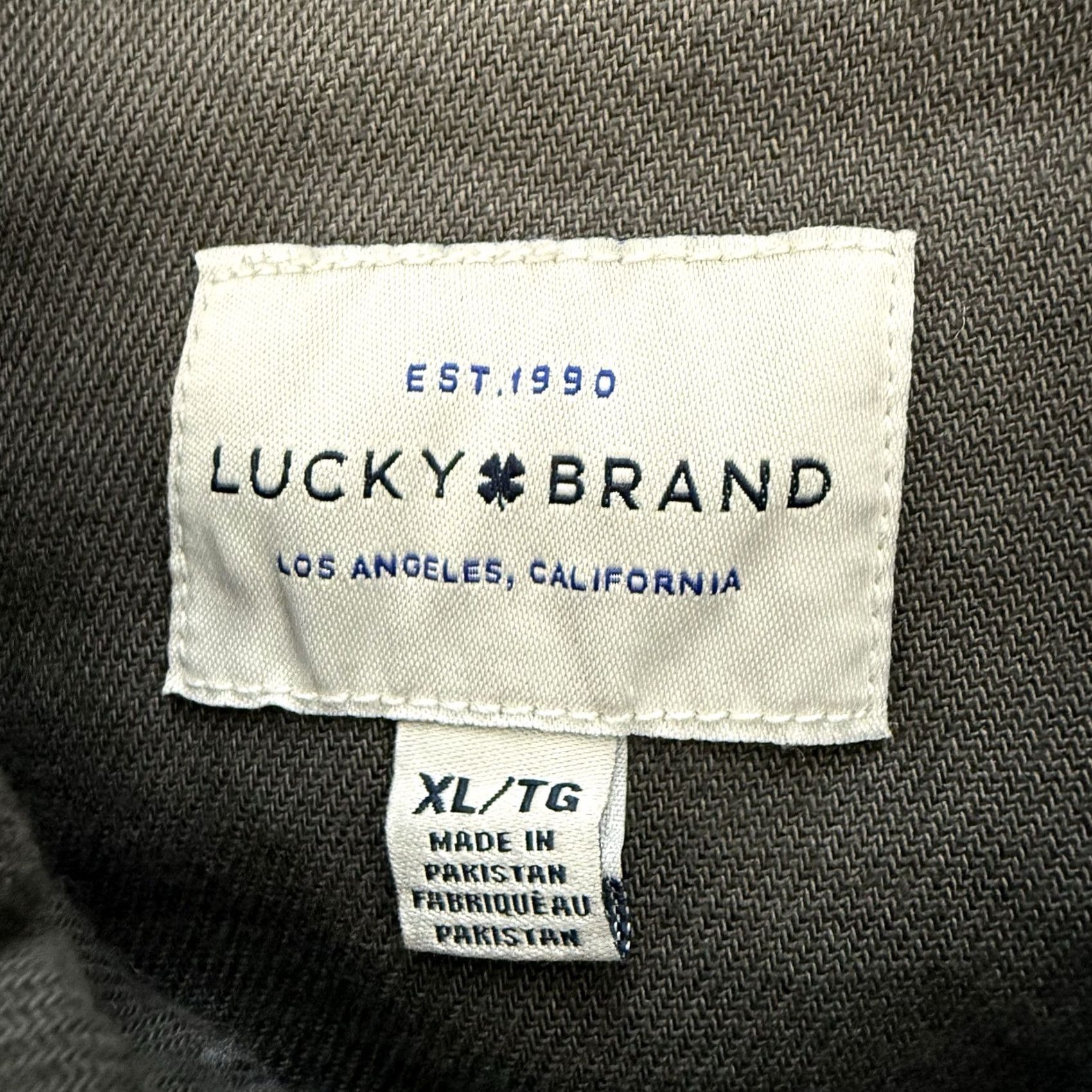 Lucky Brand Lucky Brand Shirt Mens XL Button Up Gray Green Shacket Heavy Pockets Size US XL / EU 56 / 4 - 2 Thumbnail