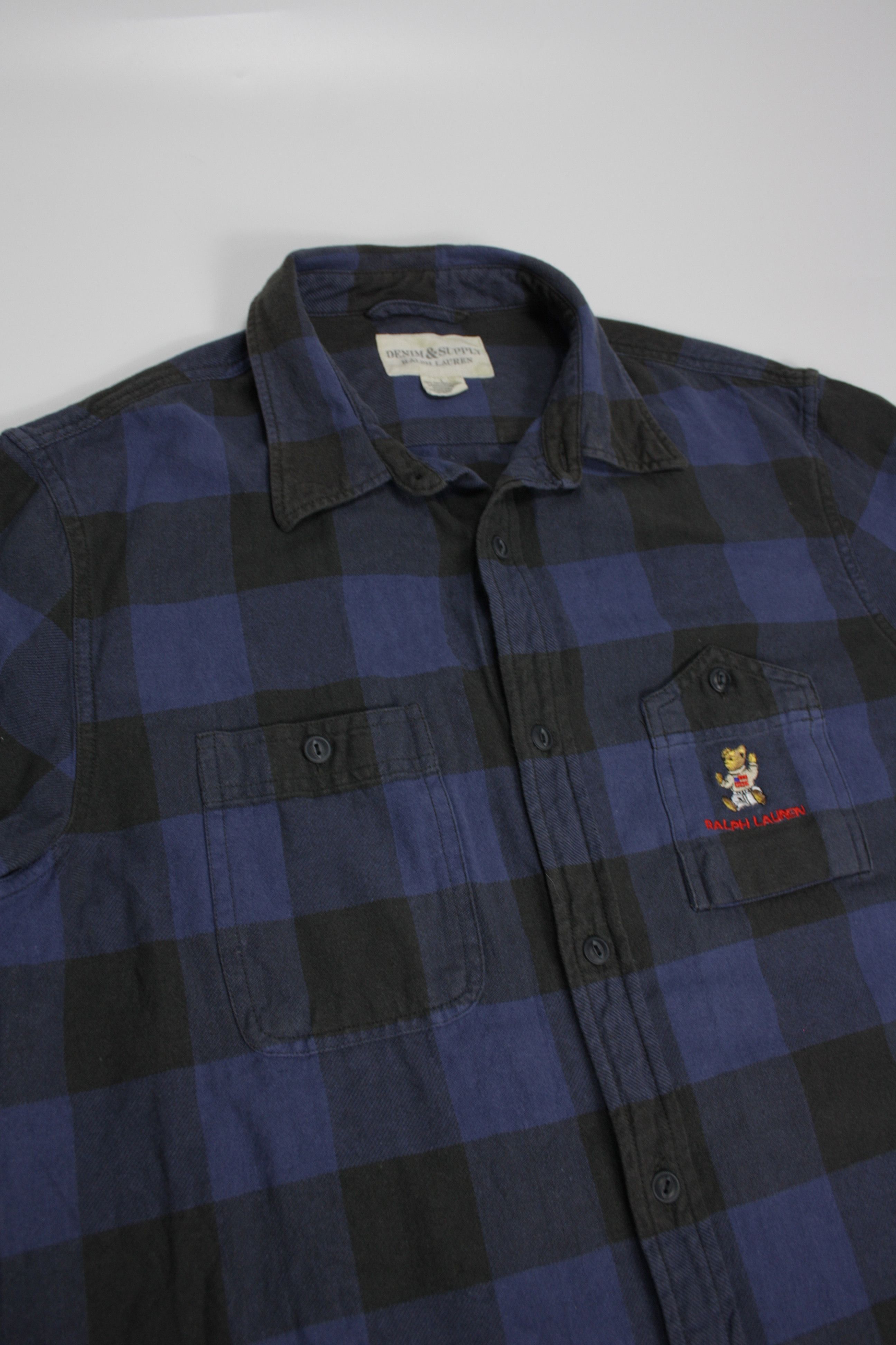 Denim & Supply Ralph Lauren × Polo Ralph Lauren Ralph Lauren Polo Bear Pocket Plaid Button Up Shirt Size US M / EU 48-50 / 2 - 2 Thumbnail