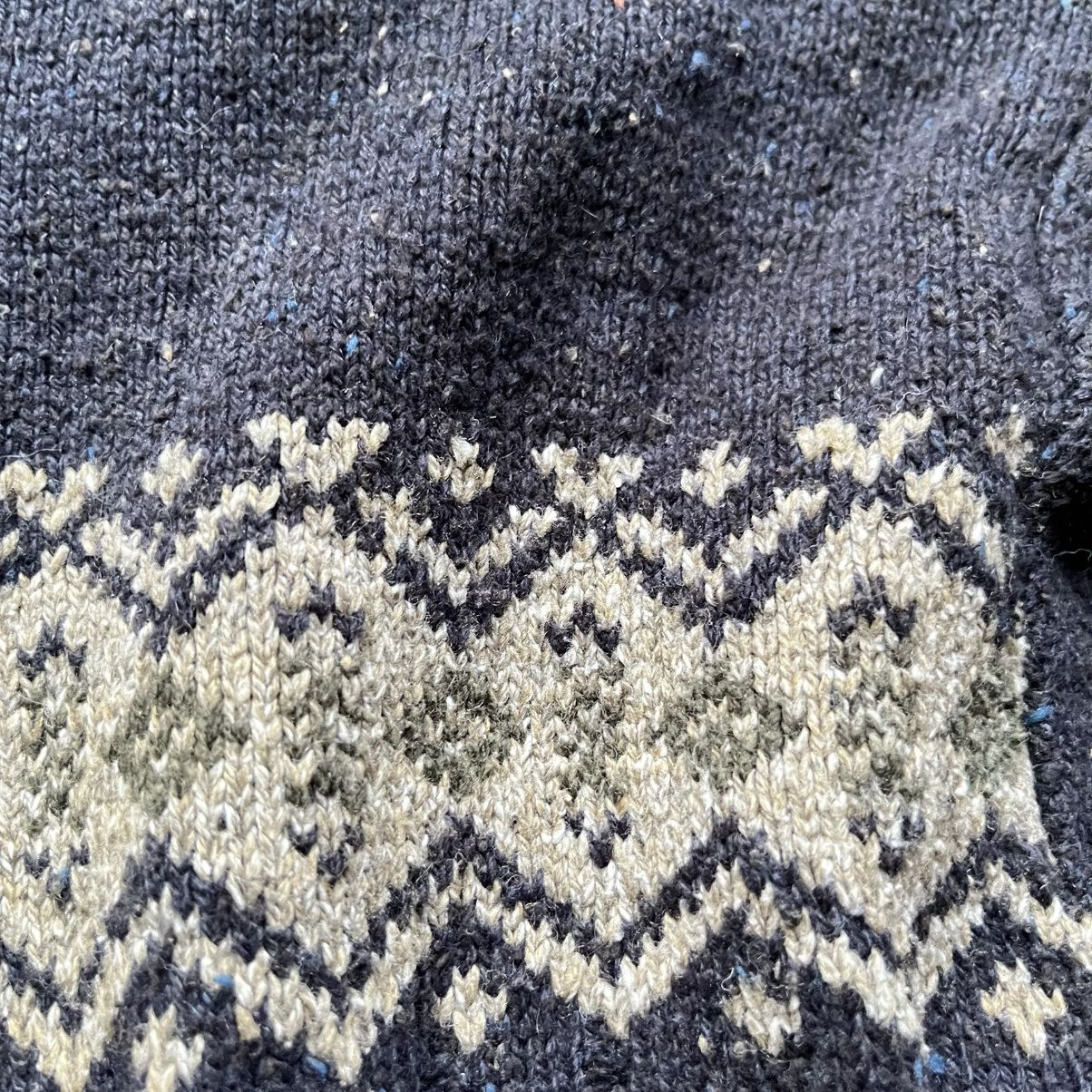 Vintage Dark Blue Vintage sweater Size US XL / EU 56 / 4 - 4 Thumbnail
