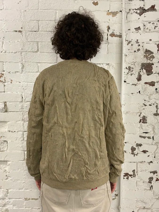 Dolce & Gabbana 2000s Dolce & Gabbana Sandstorm Beige Relief Abstract Sweater Size US L / EU 52-54 / 3 - 3 Thumbnail