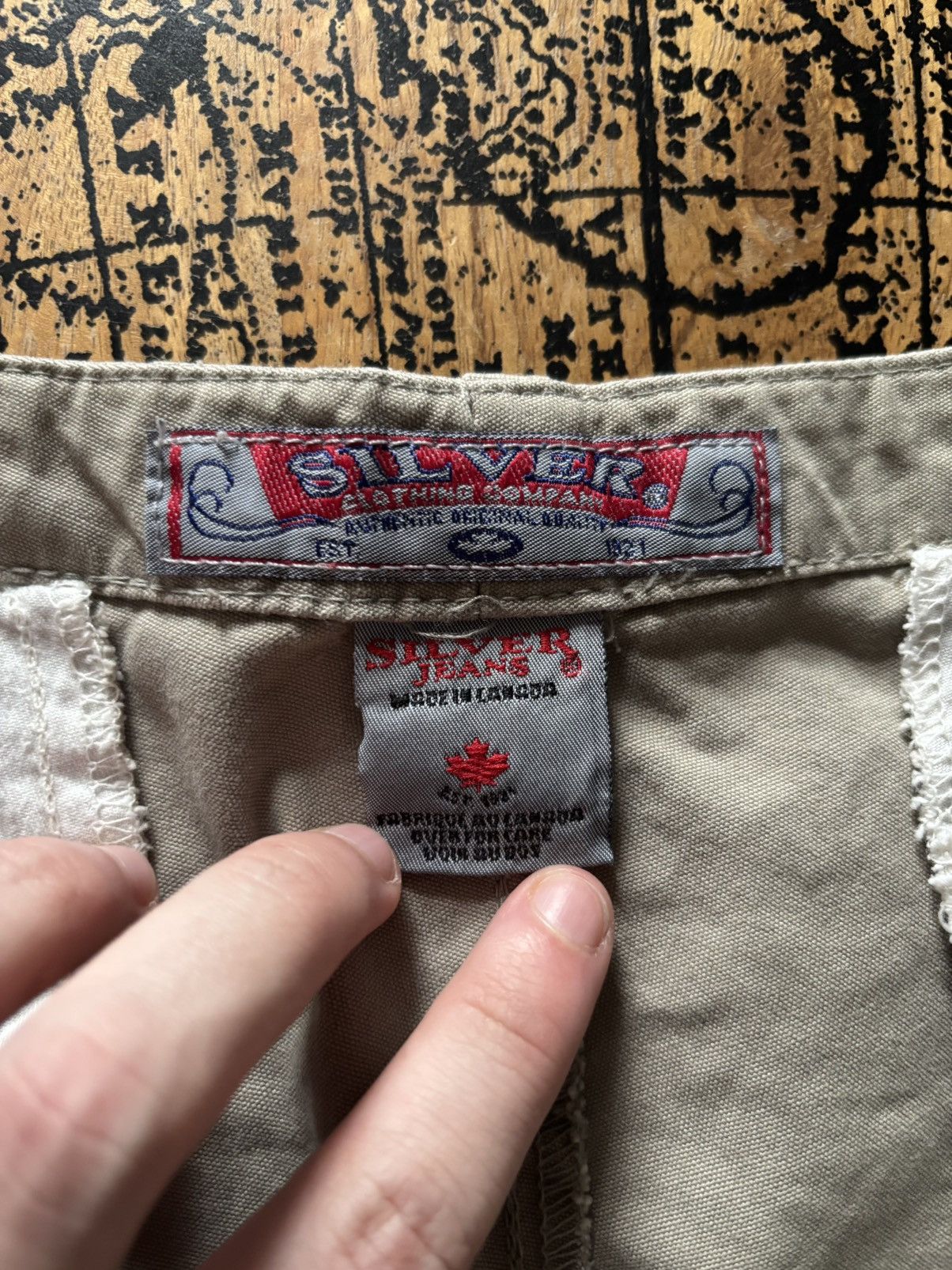 Vintage Vintage Silver Jeans Baggy/Wide Khaki Cargo Pants Size US 32 / EU 48 - 8 Thumbnail
