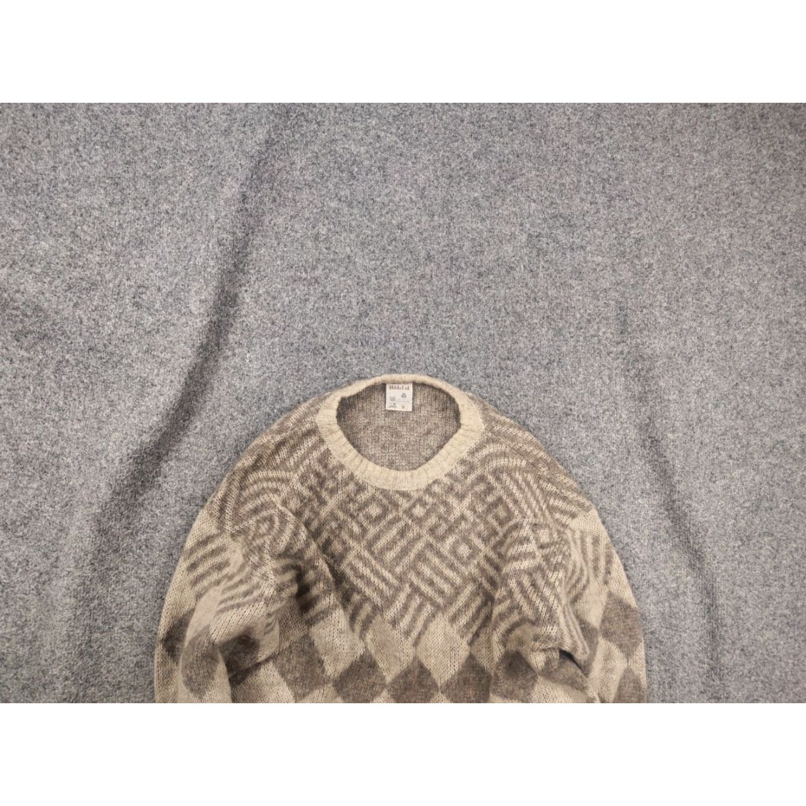 Vintage VINTAGE Hilda Ltd Iceland Pullover Shirt Men M Beige Wool 80s Pattern Fair Isle Knit Size US M / EU 48-50 / 2 - 2 Thumbnail
