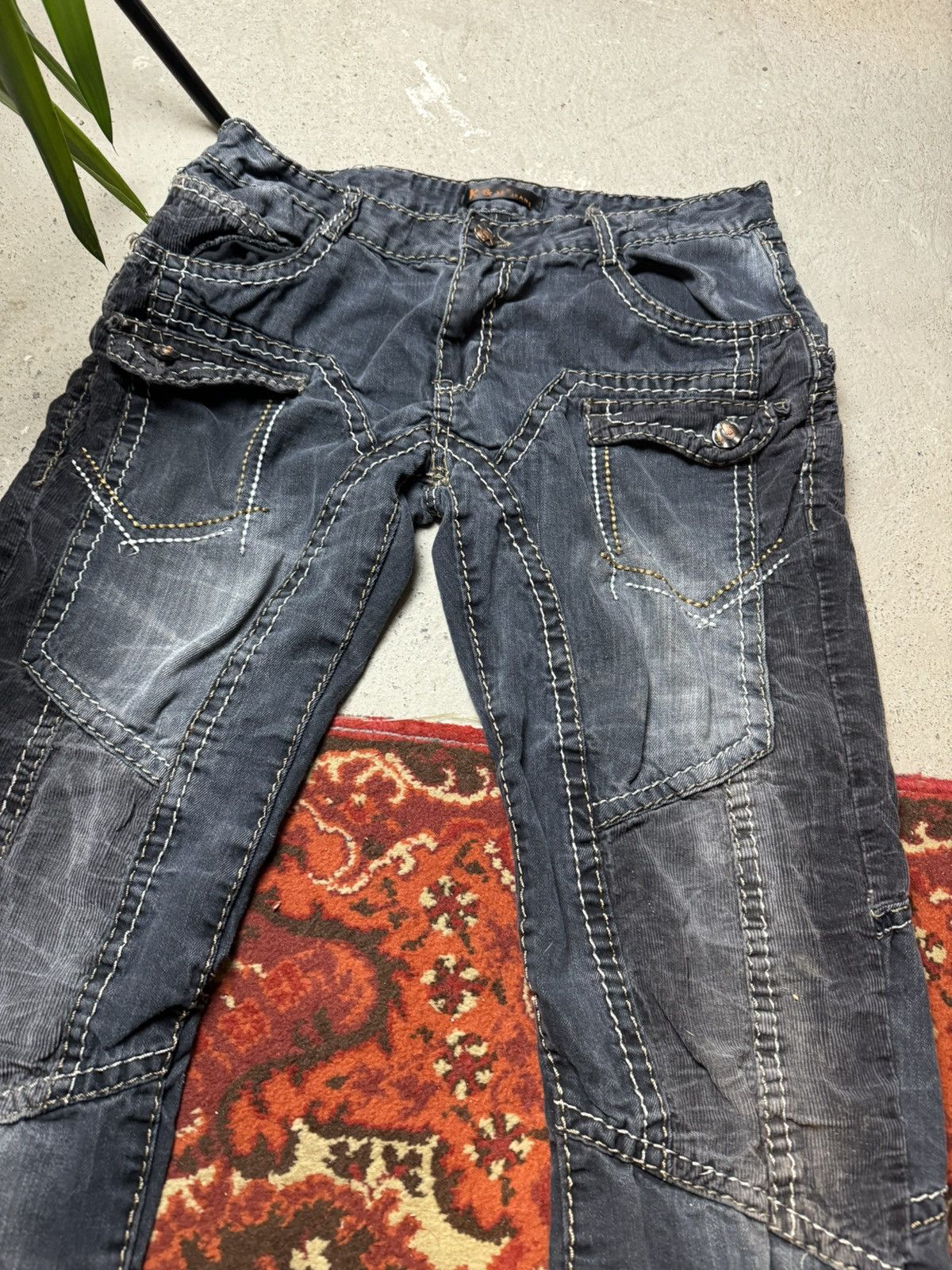 Japanese Brand × Vintage Vintage Japanese KosmoLupo Japanese Archival Patchwork jeans Size US 32 / EU 48 - 2 Thumbnail