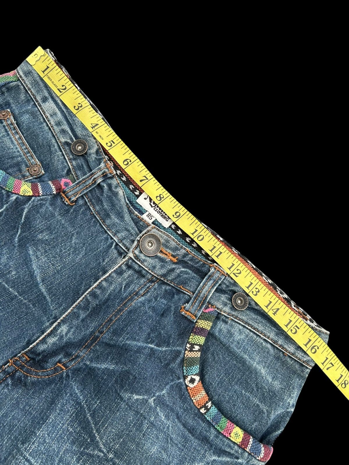Japanese Brand × Kapital × Vintage Japanese Nylaus Distressed Punk Vintage Denim Jeans Size US 33 - 18 Thumbnail