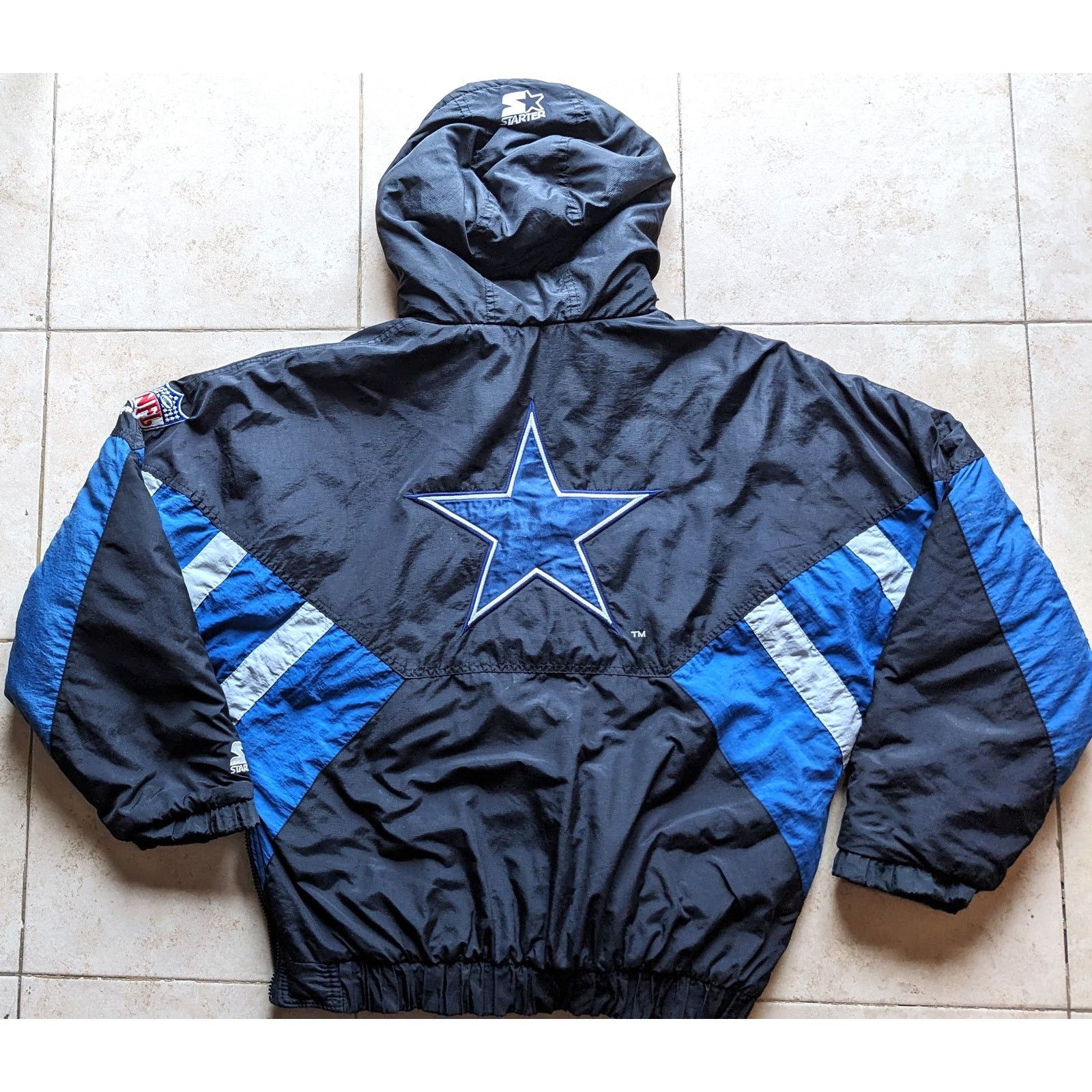 NFL × Starter Dallas Cowboys 90s EMMITT 1/2 jacket L black NFL Pro vintage Size US L / EU 52-54 / 3 - 2 Thumbnail