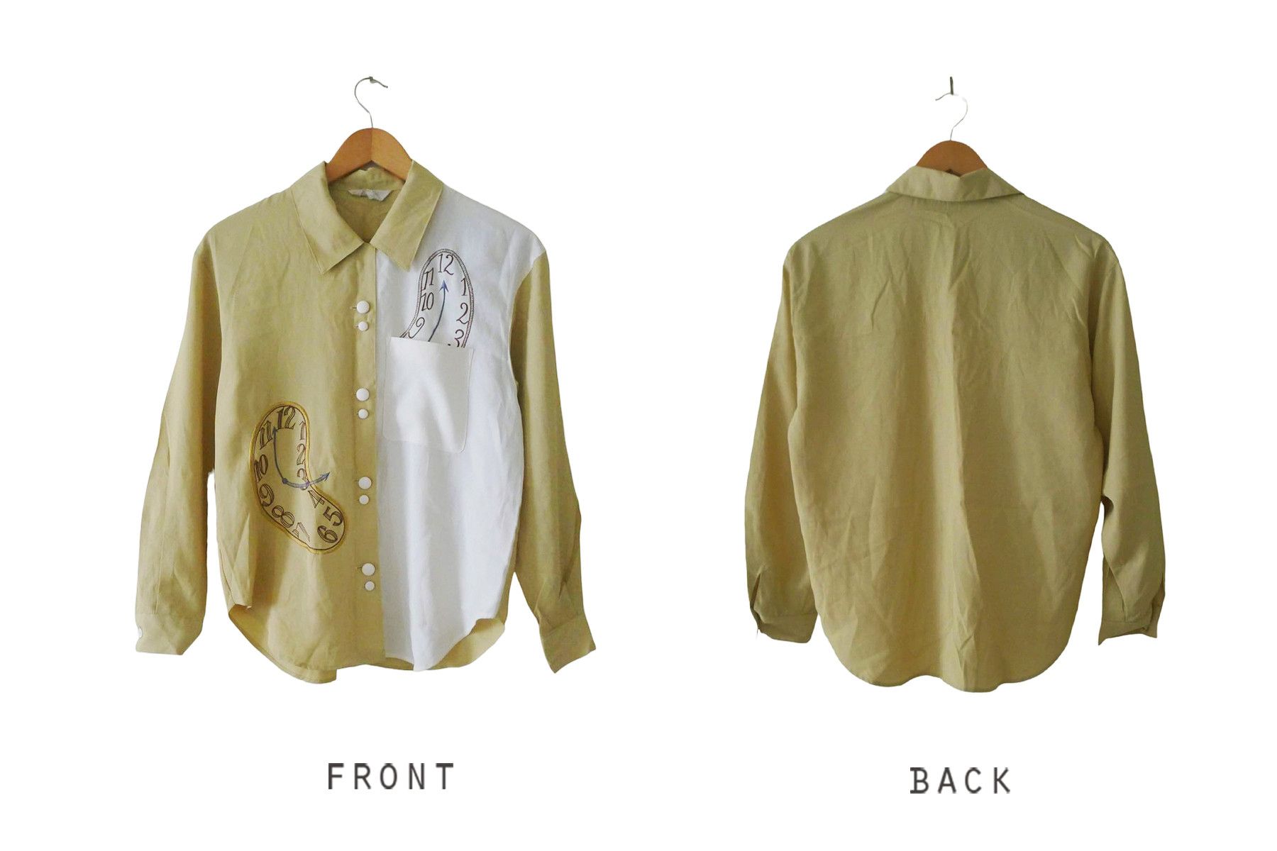Vintage Salvador Dali Style, The Persistence of Memory baroque shirt Size M / US 6-8 / IT 42-44 - 2 Thumbnail