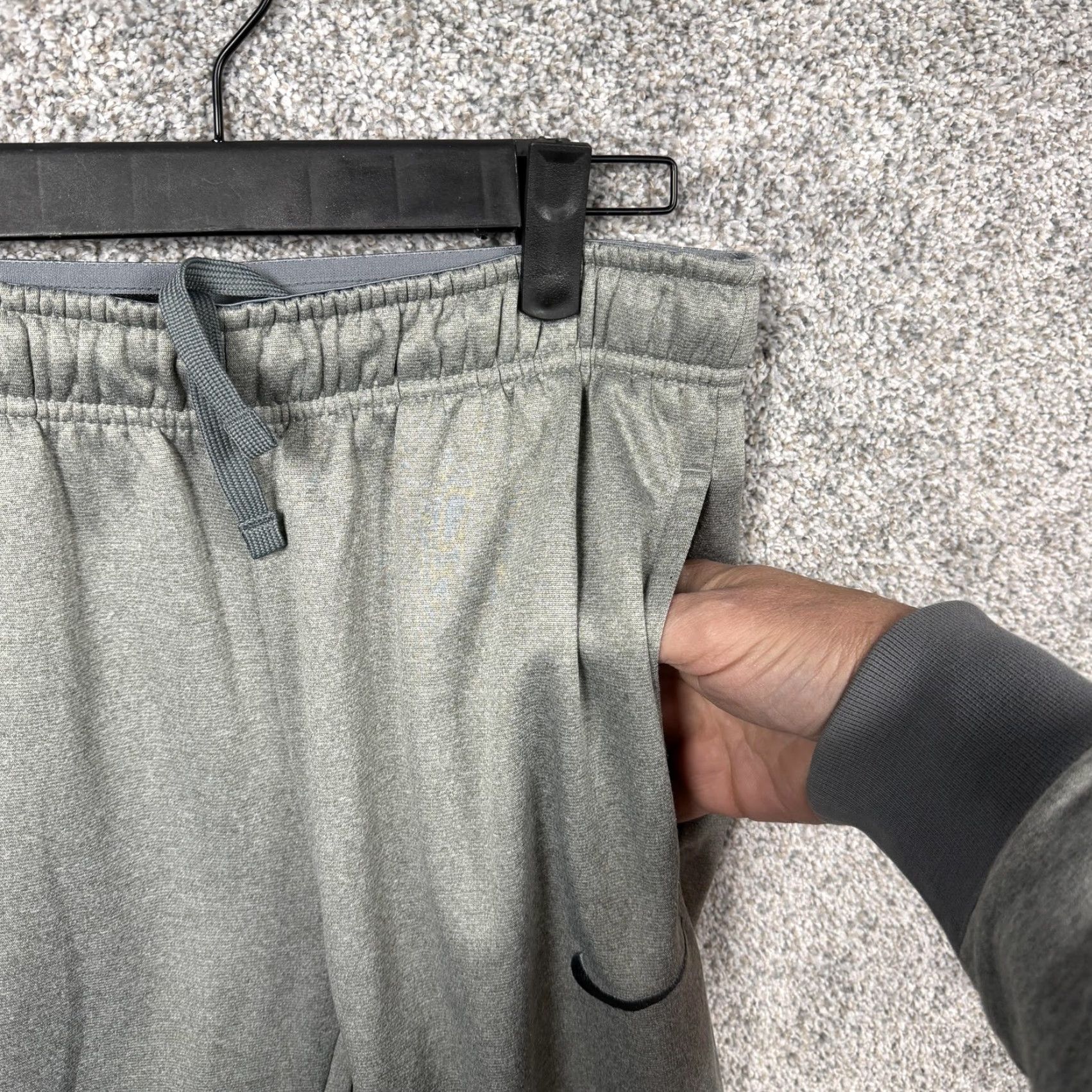 Nike Nike Therma-FIT Pants Mens Small Gray Fleece Joggers Athletic Gym Athleisure Size US 29 - 7 Thumbnail