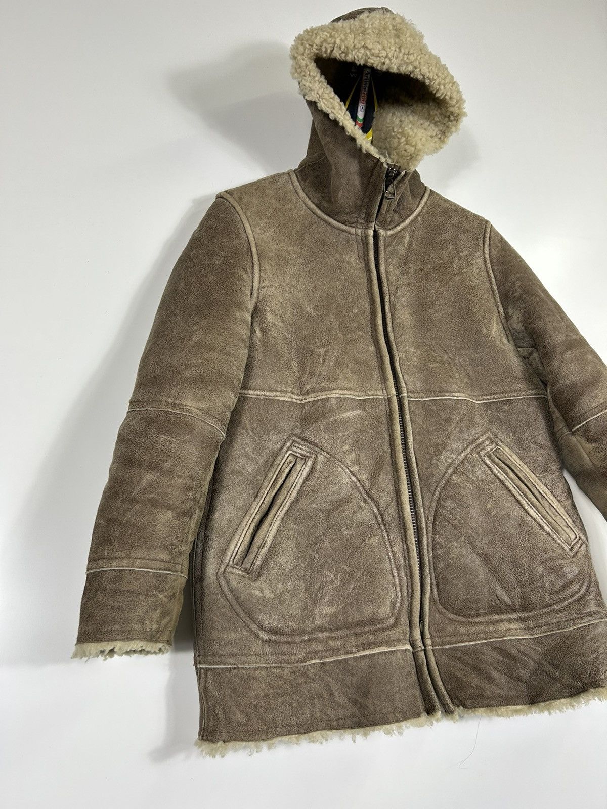 Leather 🔥Inpatchtys Kerri Lamb Hoodie Zipper Jacket Size US S / EU 44-46 / 1 - 2 Thumbnail