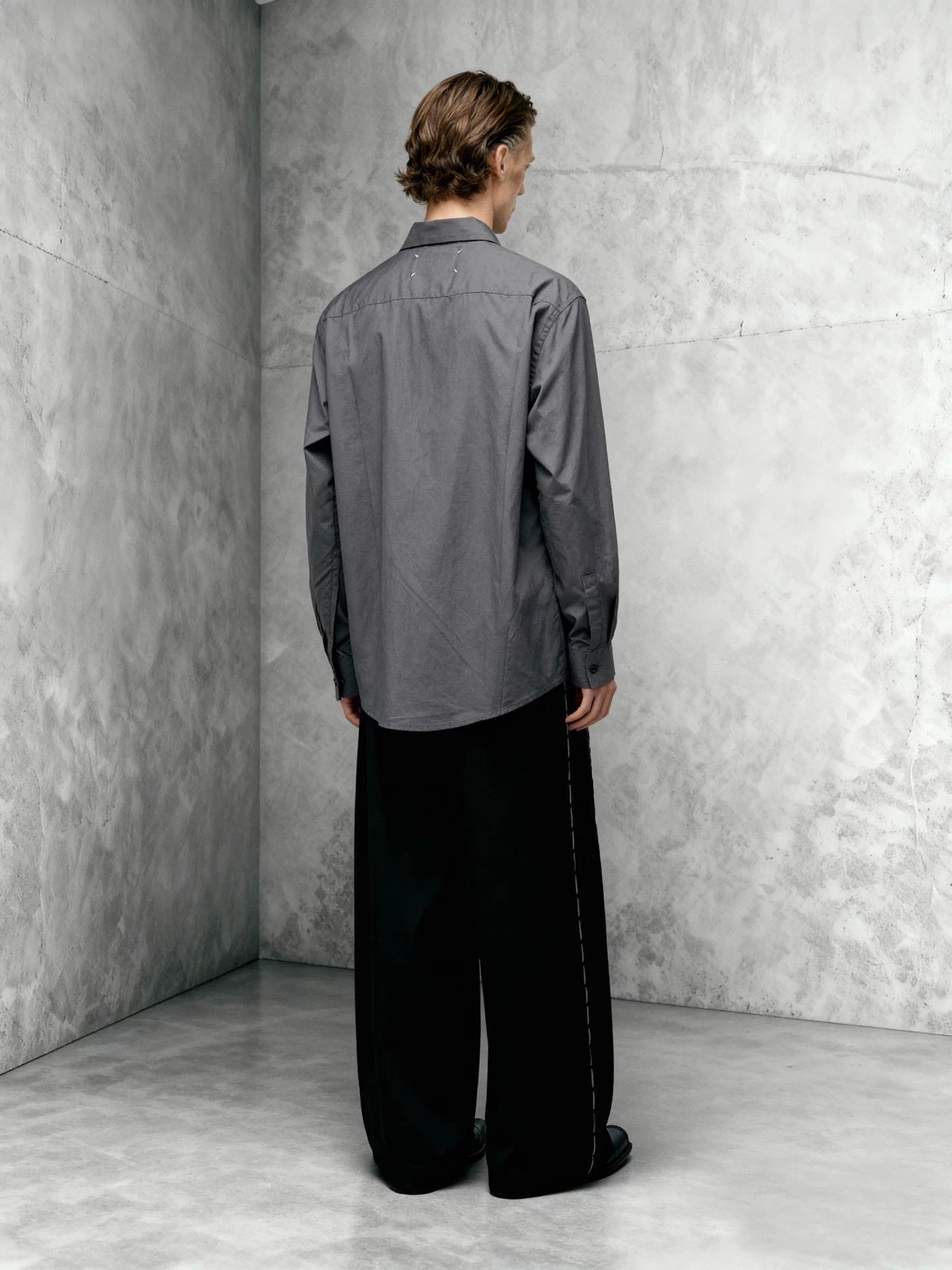 Maison Margiela Margiela 3M F/W11 Hidden Button Shirt Dusk Gray 50 Size US M / EU 48-50 / 2 - 9 Thumbnail