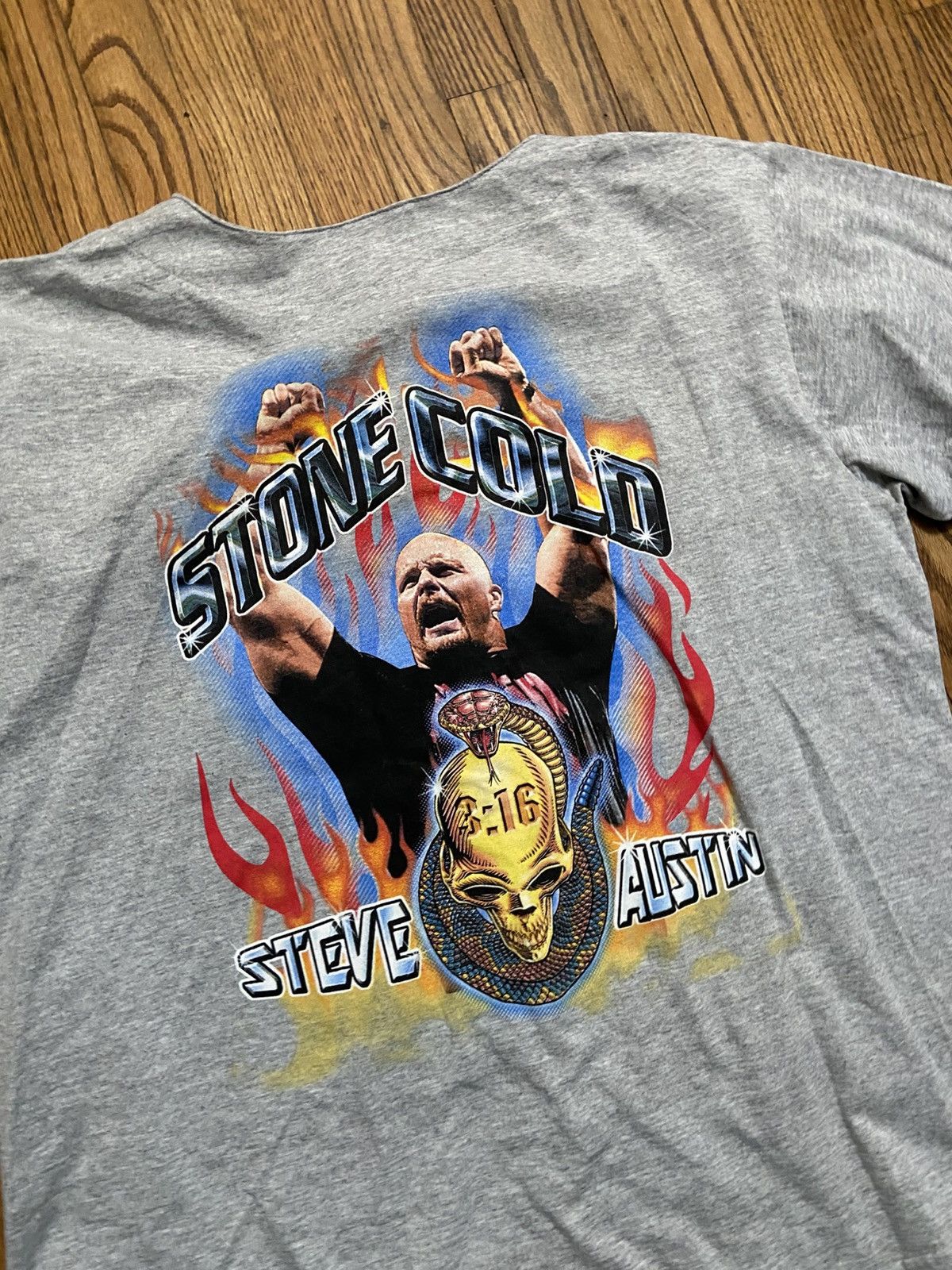Vintage × WWF Vintage Wwf stone cold jersey Size US XL / EU 56 / 4 - 2 Thumbnail