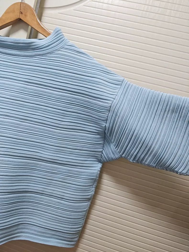Issey Miyake Issey Miyake Blue knitted top Size M / US 6-8 / IT 42-44 - 5 Thumbnail