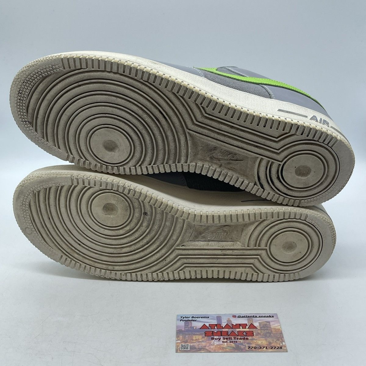 Nike Air Force 1 wolf grey green Size US 11.5 / EU 44-45 - 7 Thumbnail