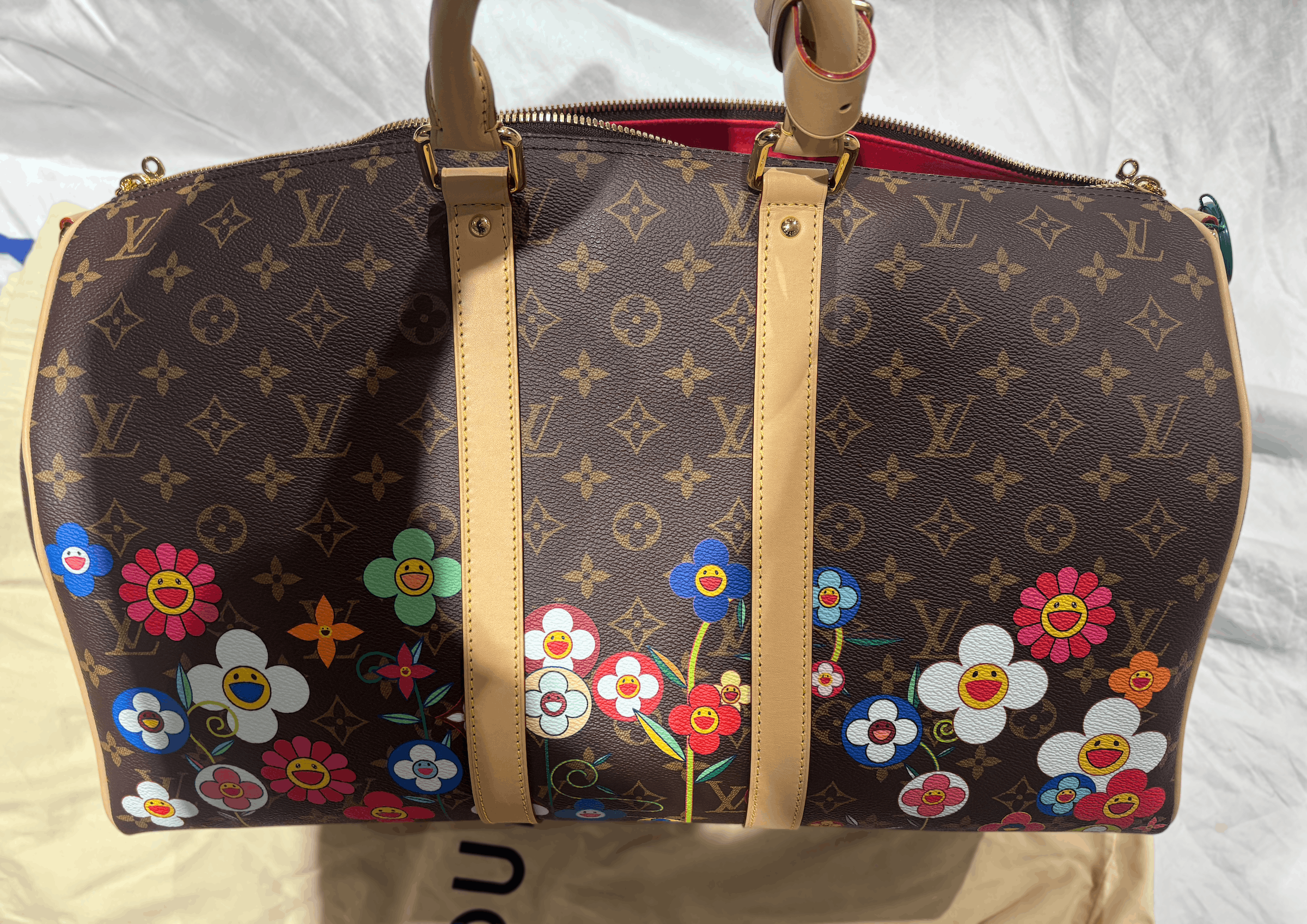 Louis Vuitton Louis Vuitton x Keepall Bandoulière 50 Takashi Murakami New Size ONE SIZE - 3 Thumbnail
