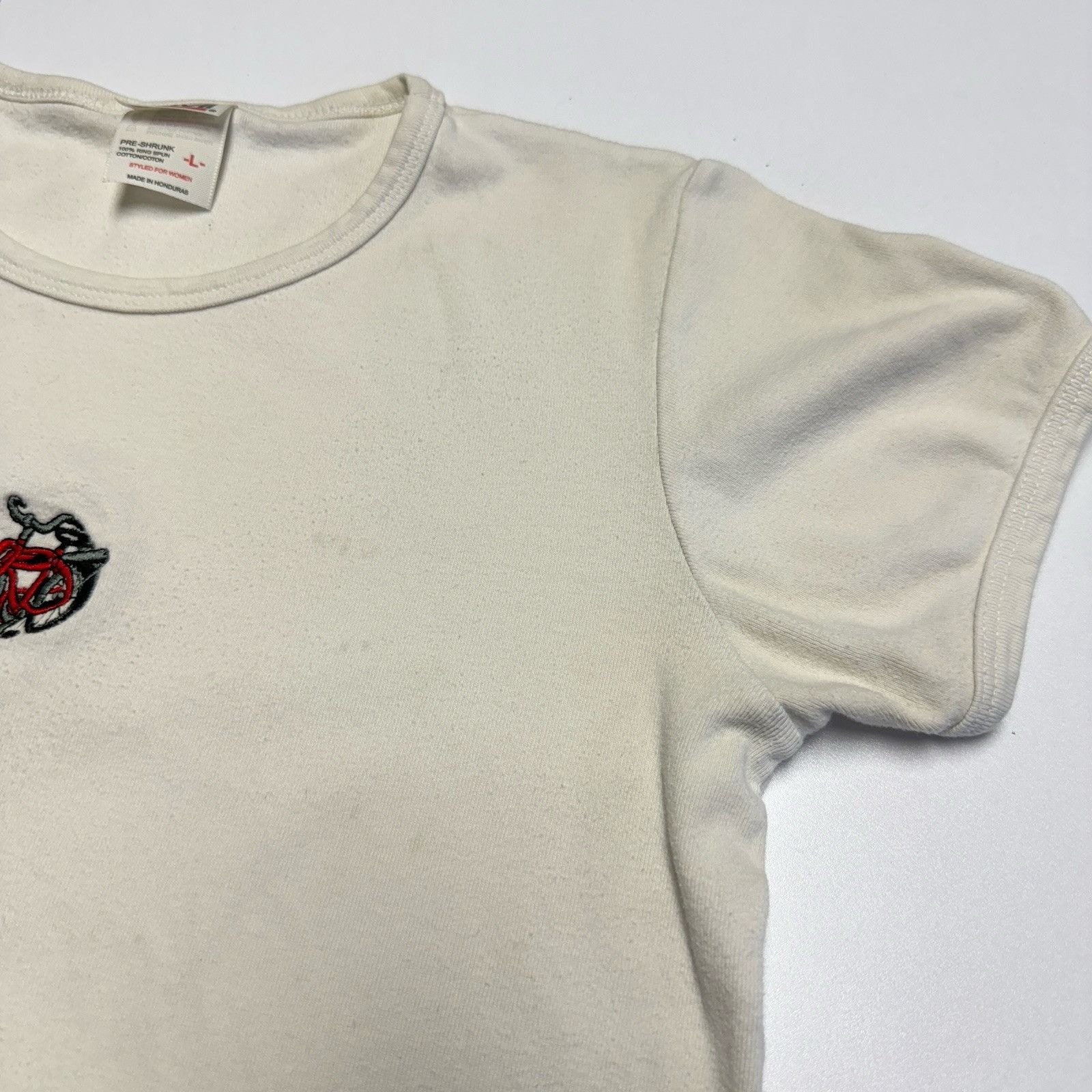 Vintage Vintage Y2K Bicycle Embroidered Womens Shirt White Size L Size L / US 10 / IT 46 - 4 Thumbnail