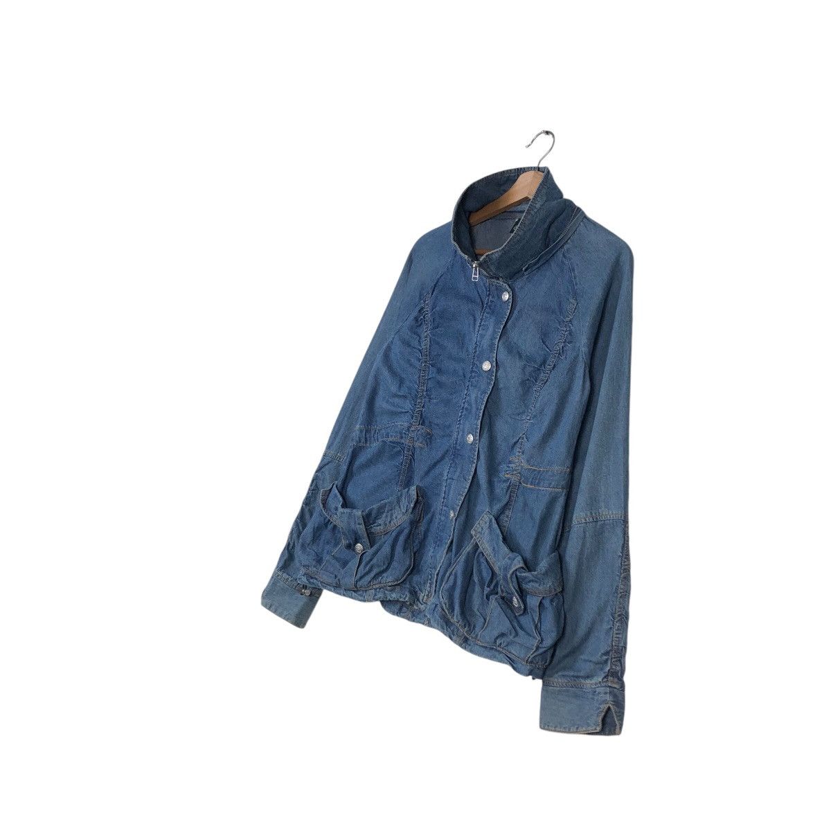 Japanese Brand 📌Vintage Biker Denim Jacket Unknown Japan Issey Miyake Size US M / EU 48-50 / 2 - 3 Thumbnail