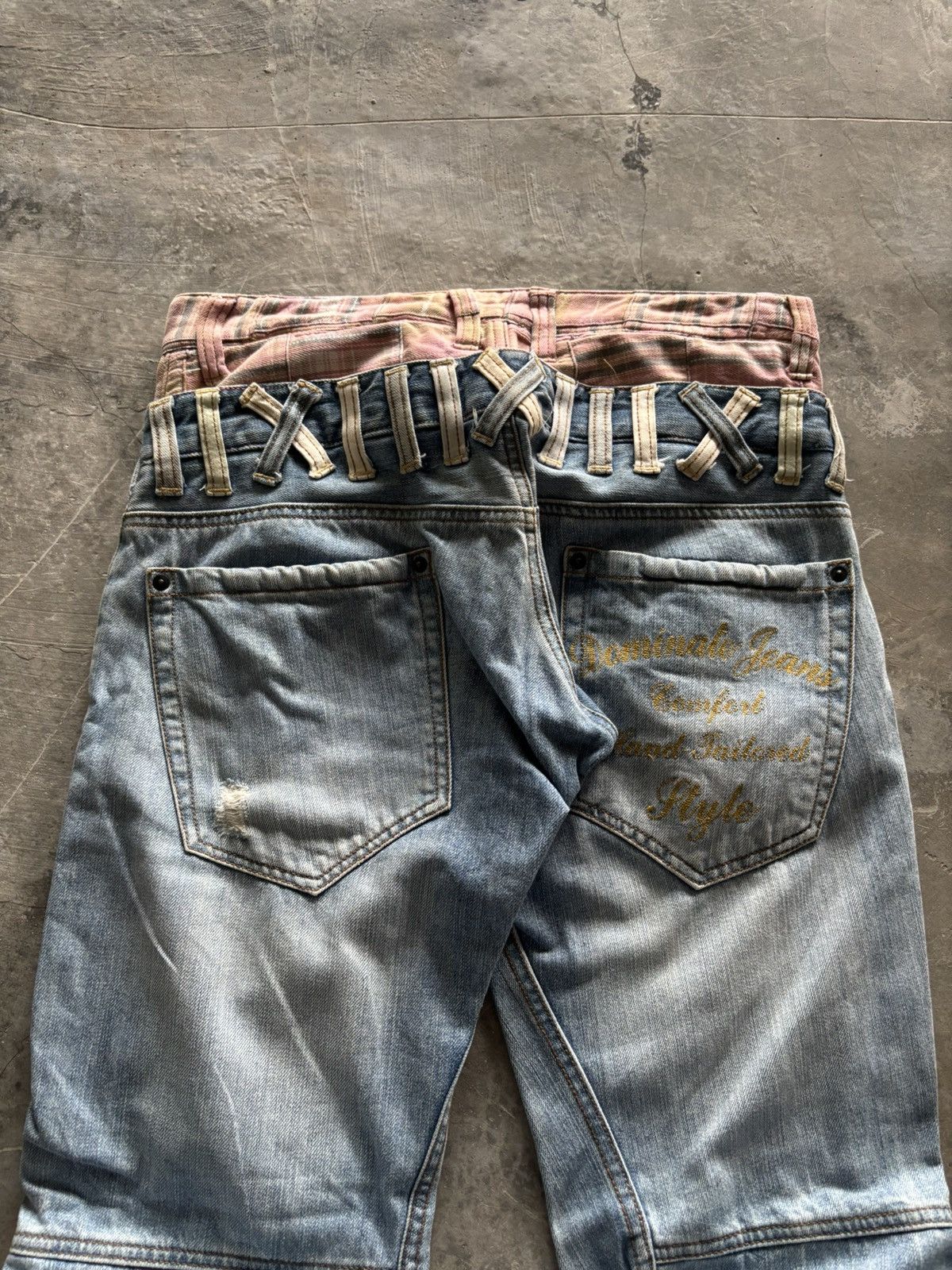 Hysteric Glamour DOUBLE WAIST dominate stone washed punk flannel layered rock Size US 32 / EU 48 - 14 Thumbnail