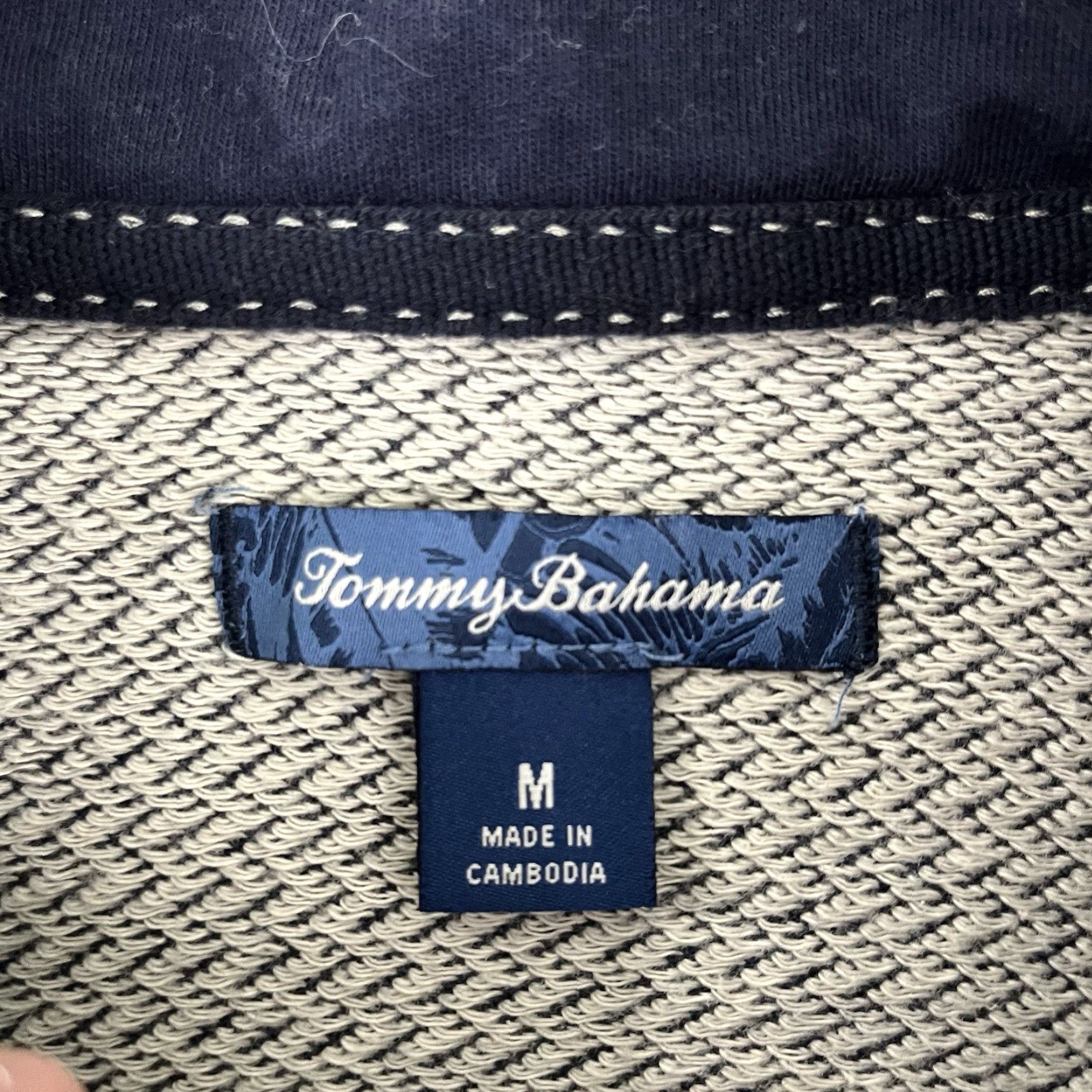Tommy Bahama TOMMY BAHAMA Sweater Mens Blue Medium 1/4 Zip Knit Pullover Beach Preppy Casual Size US M / EU 48-50 / 2 - 3 Thumbnail