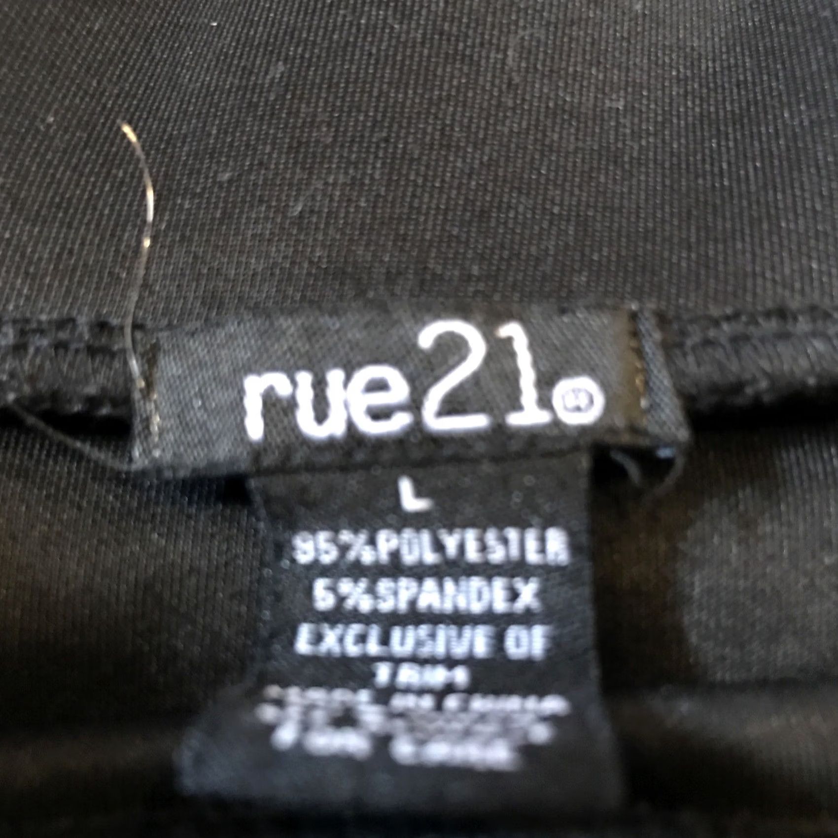 Vintage rue21 Skirt A-Line Black Women's L Short Polyester Stretch Bow Casual Vintage No Size 36" / US 14 / IT 50 - 2 Thumbnail
